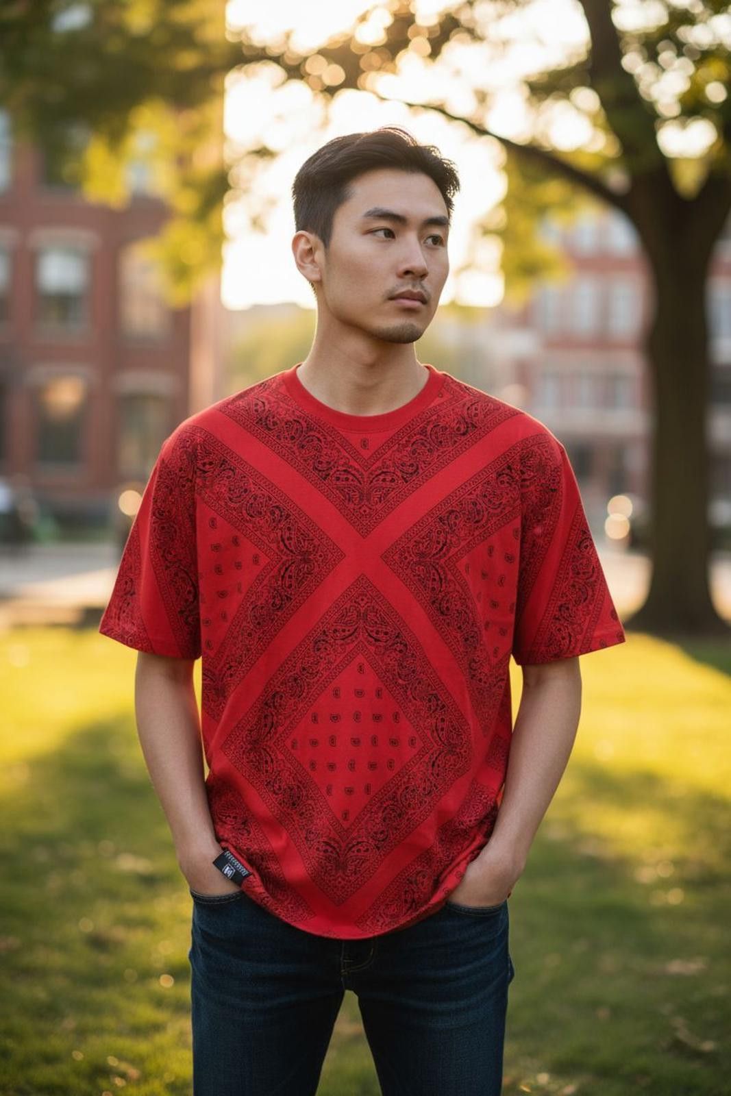 Other VICTORIOUS Men's Red Bandana Print Short Sleeve T-Shirt Size US M / EU 48-50 / 2 - 1 Thumbnail
