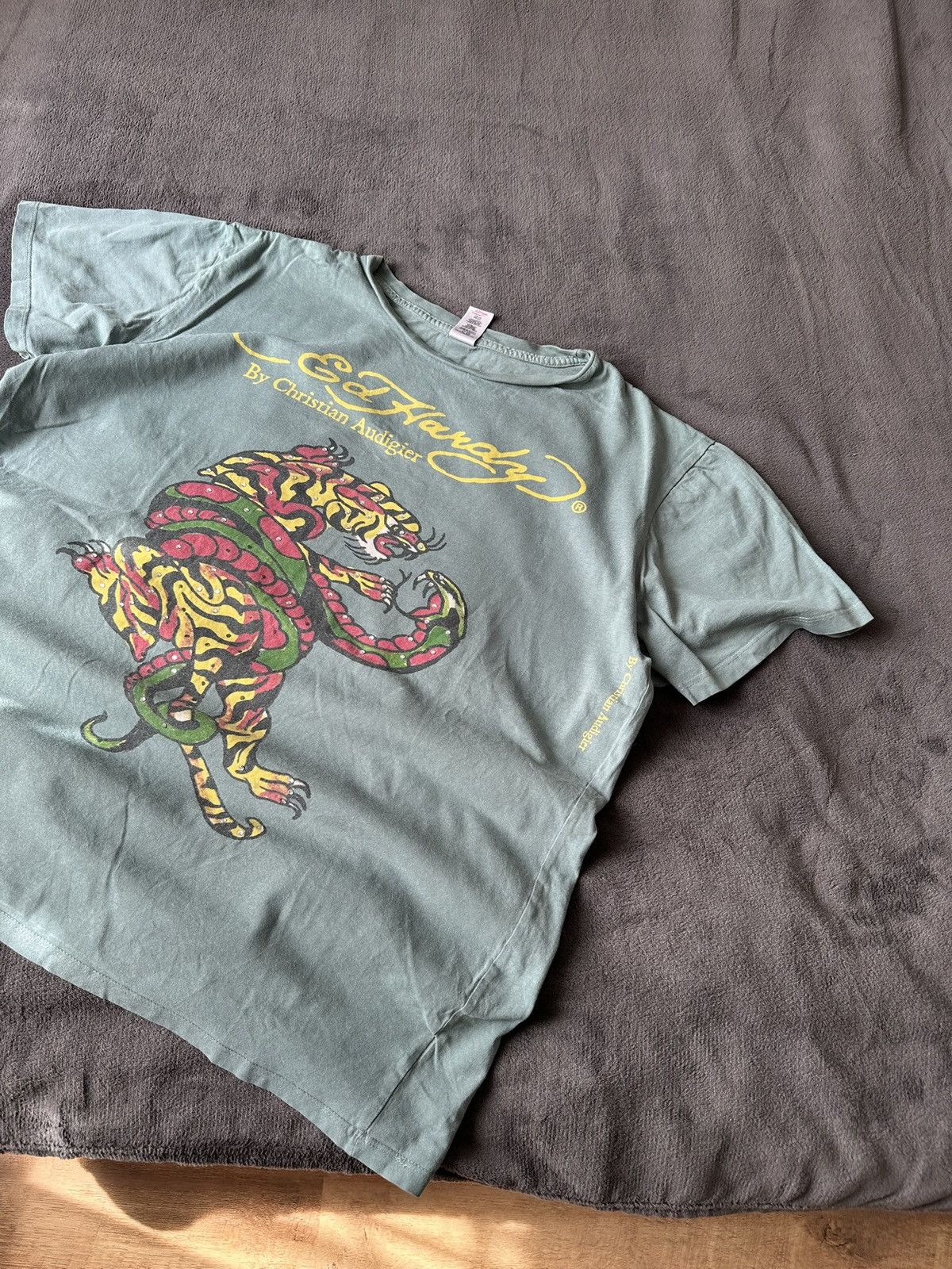 Christian Audigier × Ed Hardy × Vintage Y2K Ed Hardy Tee Tattoo Tiger Logo Size US XL / EU 56 / 4 - 2 Thumbnail