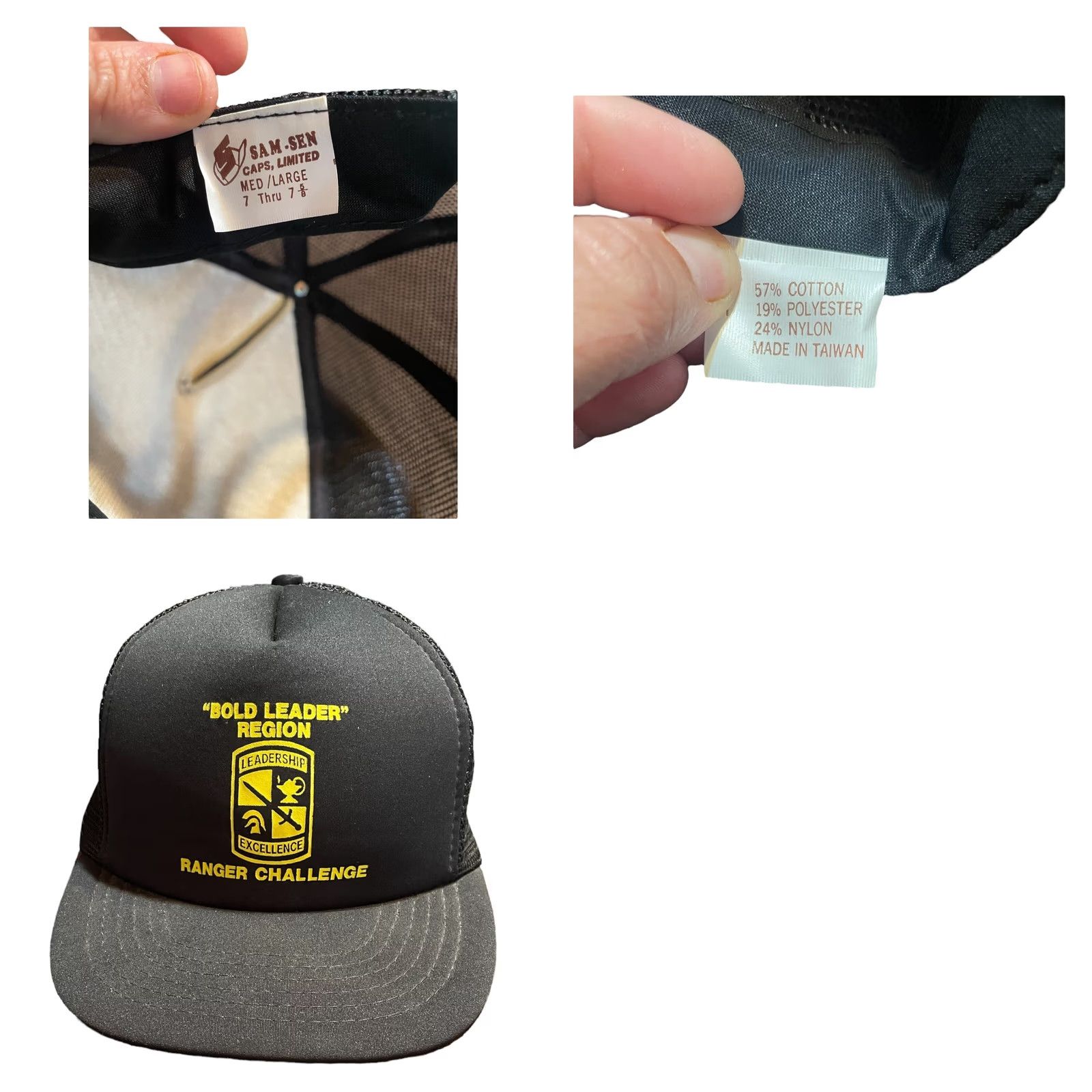 Vintage VINTAGE Snap-Back Trucker Hat Cap Adjustable Bold Leader Region Baseball Men Black 90s USA 80s Size ONE SIZE - 9 Thumbnail
