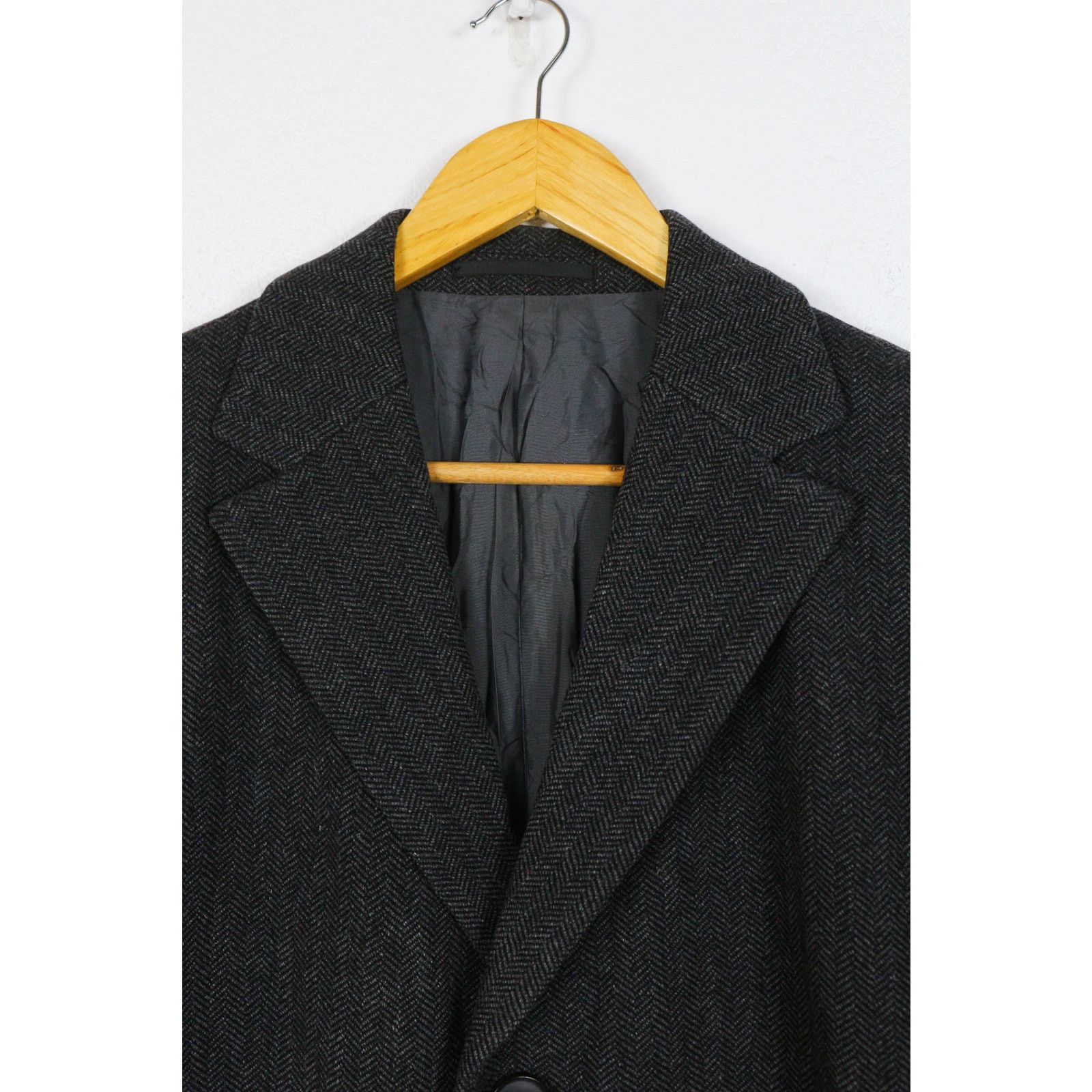Hugo Boss Vintage Hugo Boss Herringbone Knit Wool Coat 90s Size US M / EU 48-50 / 2 - 3 Thumbnail