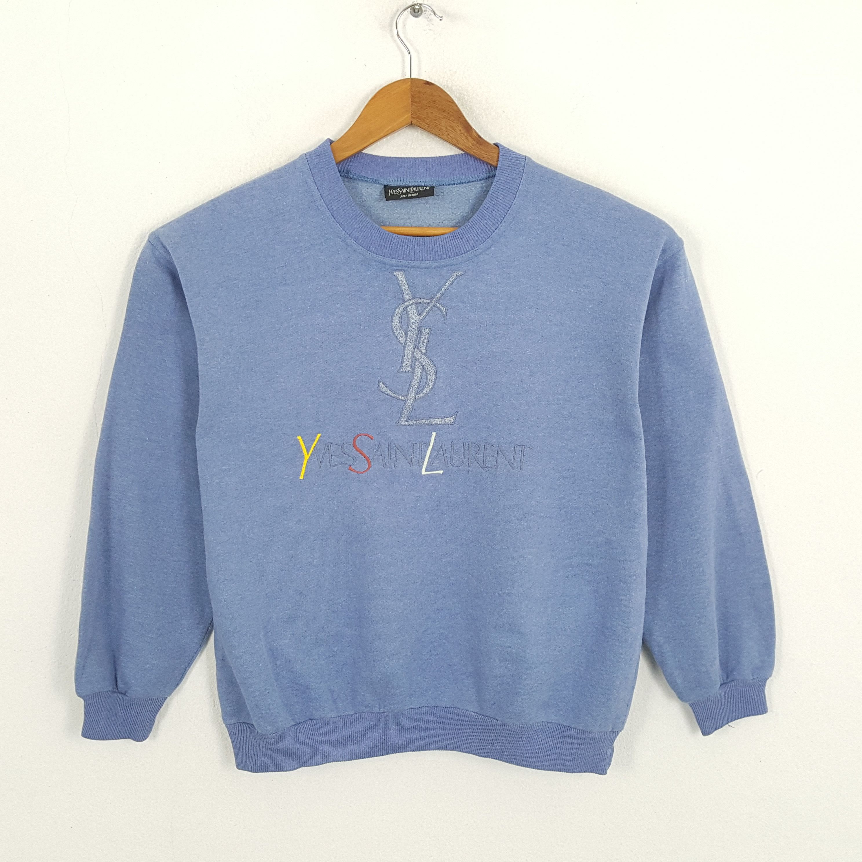 Vintage × Yves Saint Laurent Vintage YVES SAINT LAURENT Italian Fashion Brand Sweatshirts Size US L / EU 52-54 / 3 - 1 Thumbnail