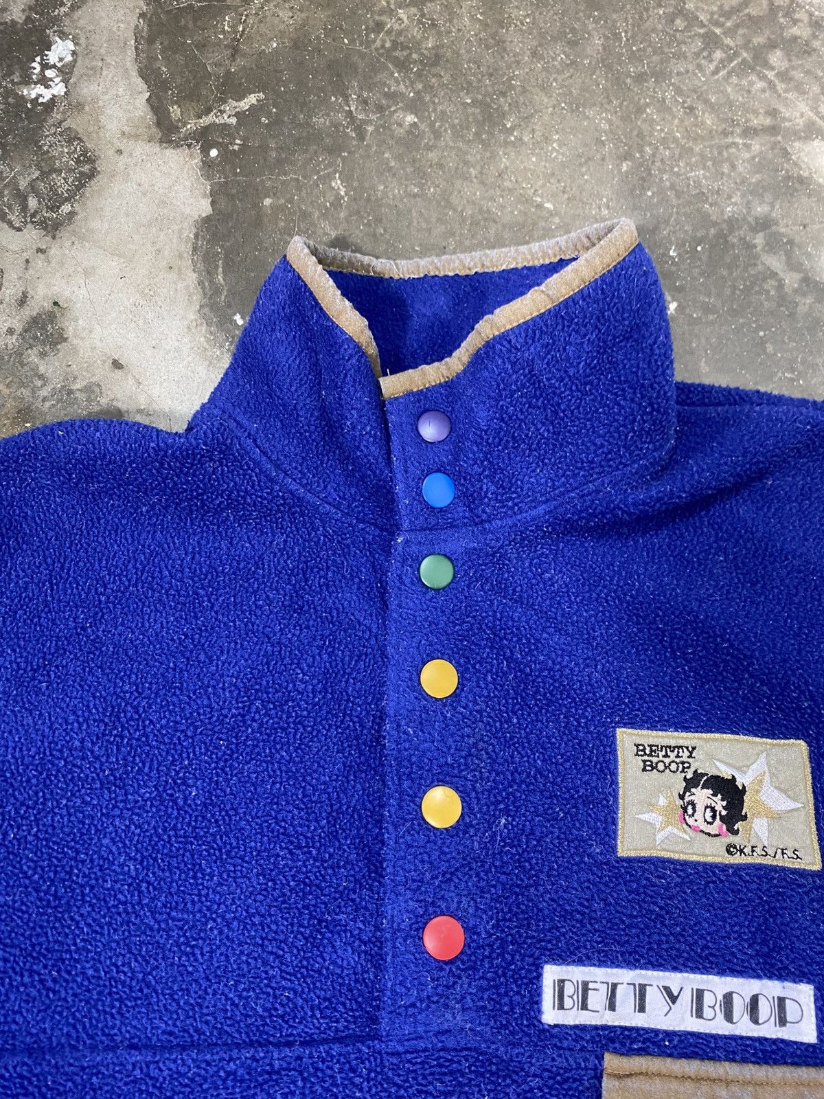 Cartoon Network Rare Vintage Betty Boop Half Buttons Fleece Sweater Size US M / EU 48-50 / 2 - 8 Thumbnail