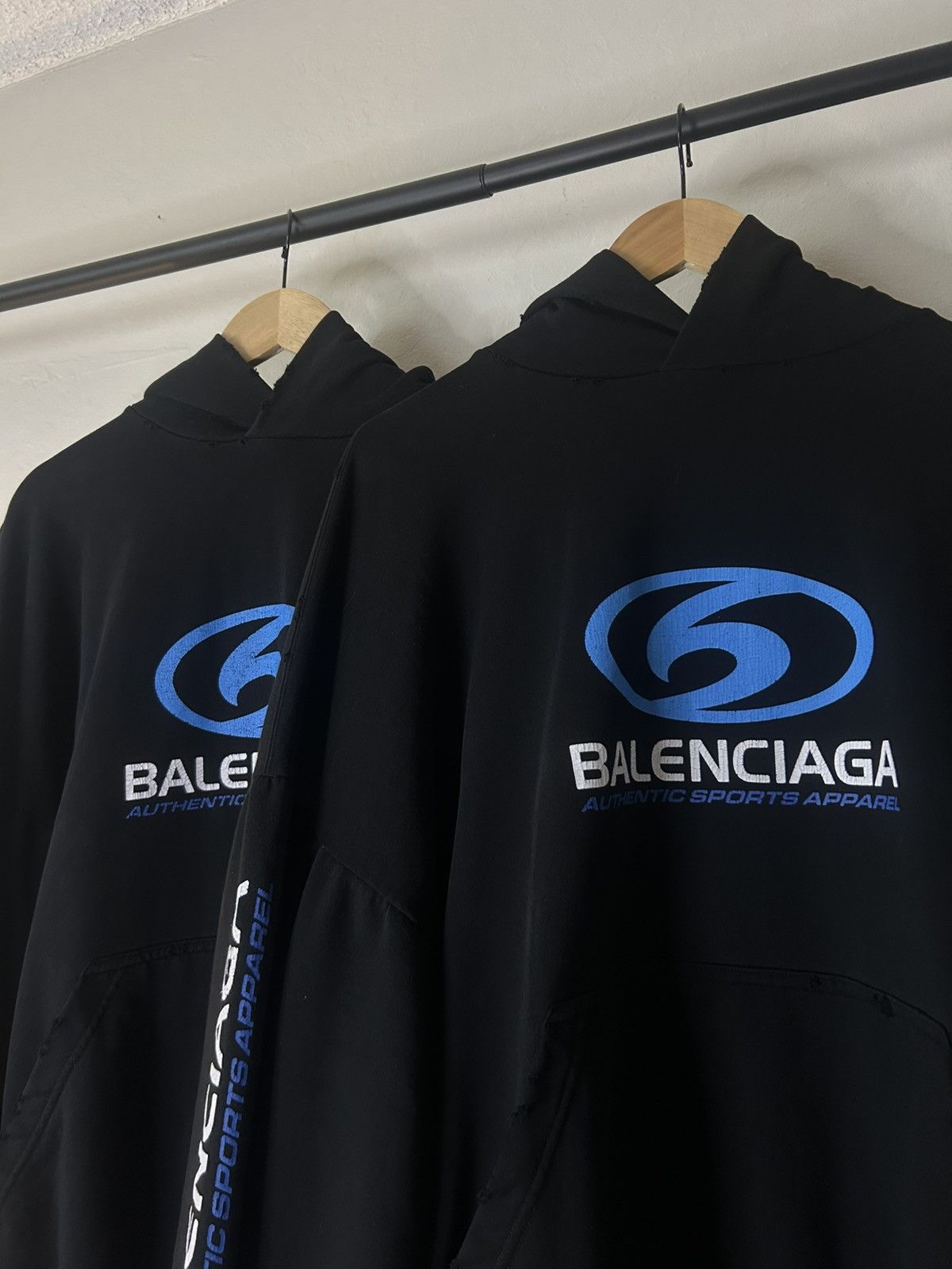 Balenciaga Black Surf Logo Hoodie