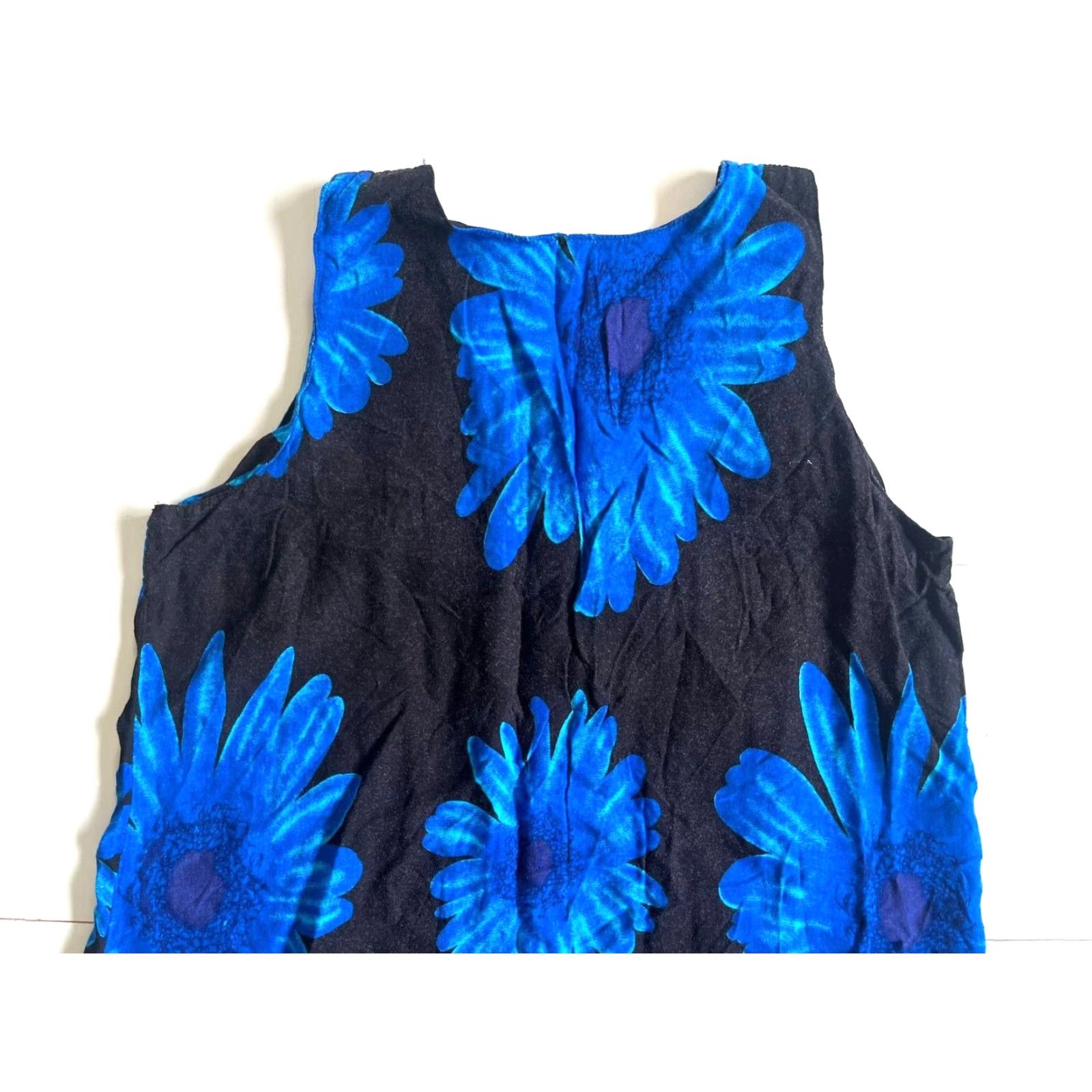 Vintage VINTAGE In Gear 100% Rayon Blue Black Floral Tunic Tank Sun Dress M Womens Clothing Size M / US 6-8 / IT 42-44 - 5 Thumbnail