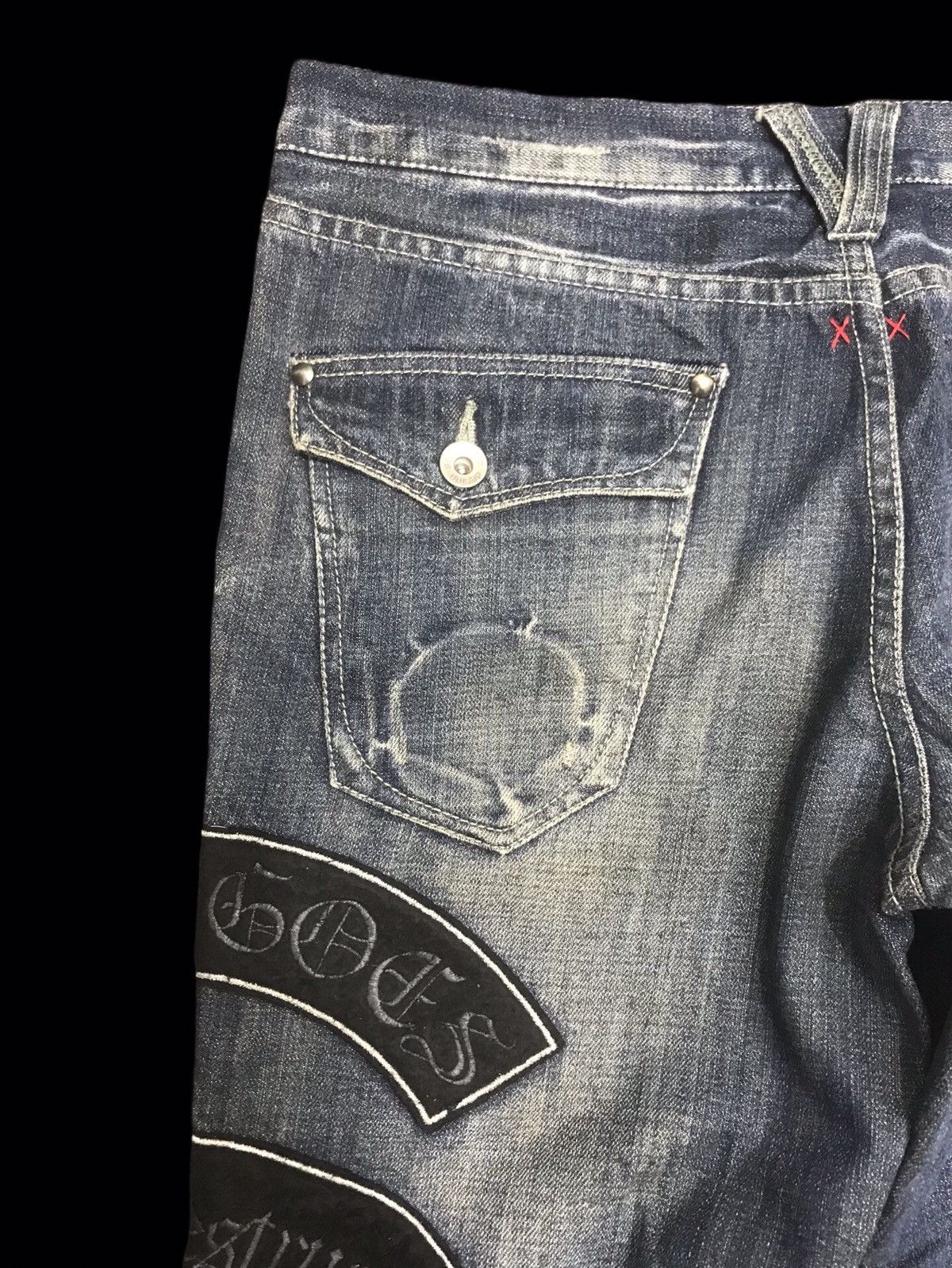 Japanese Brand 💥FLARE💥Archival semanticdesign Flare Patches Denim F432 Size US 31 - 14 Thumbnail