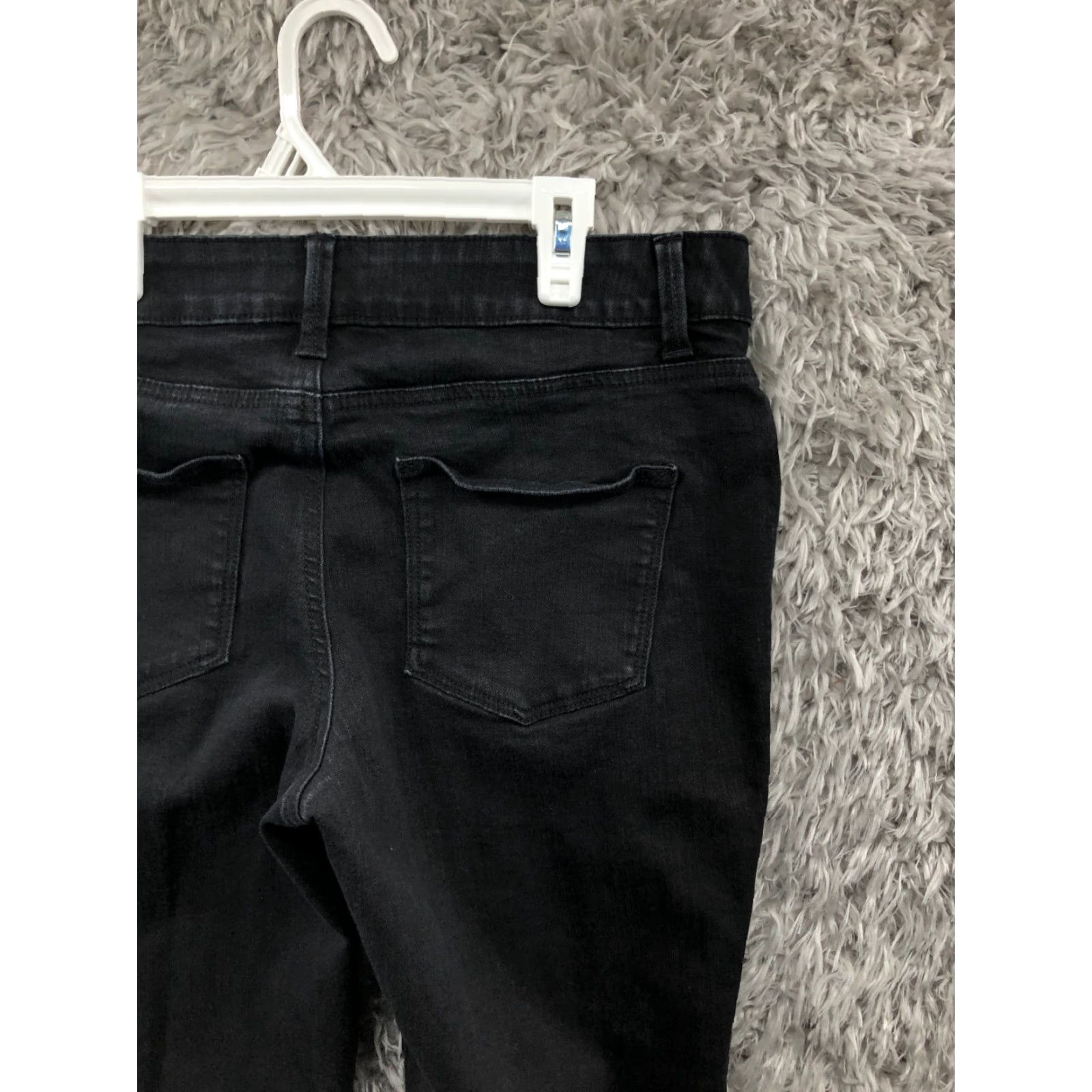Vintage Maurices Jeans Skinny Women's Regular Dark Black Denim 32in Waist L Mid Rise 28in Inseam Size 36" / US 14 / IT 50 - 6 Thumbnail