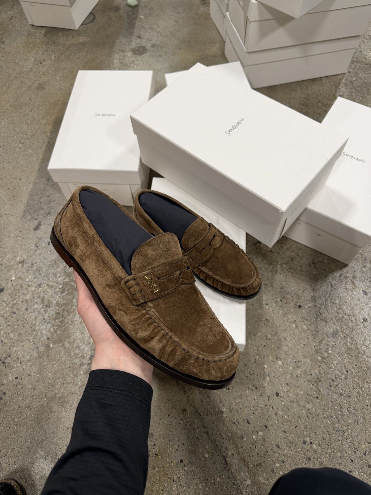 Saint Laurent Paris Saint Laurent Le Loafer Suede NEW 1200$ Size US 10.5 / EU 43-44 - 1 Thumbnail