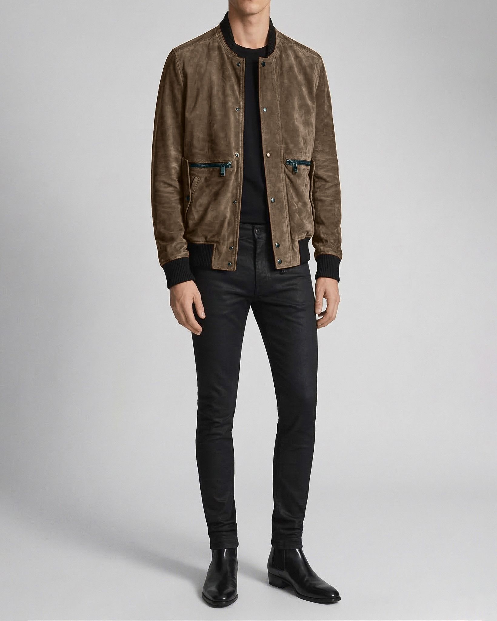 Dior × Hedi Slimane Suede Bomber Jacket Size US M / EU 48-50 / 2 - 1 Thumbnail