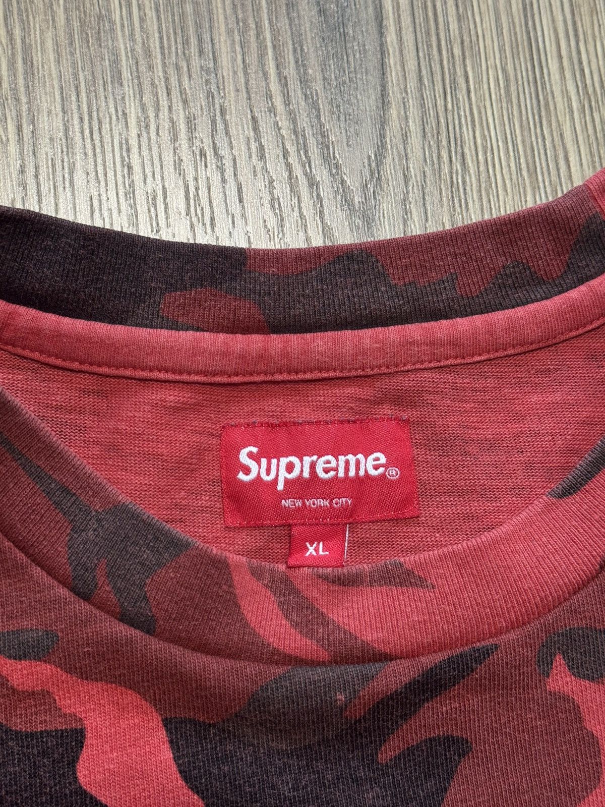 Supreme Supreme Short Sleeve Pocket Red Camo T-shirt Size US XL / EU 56 / 4 - 5 Thumbnail