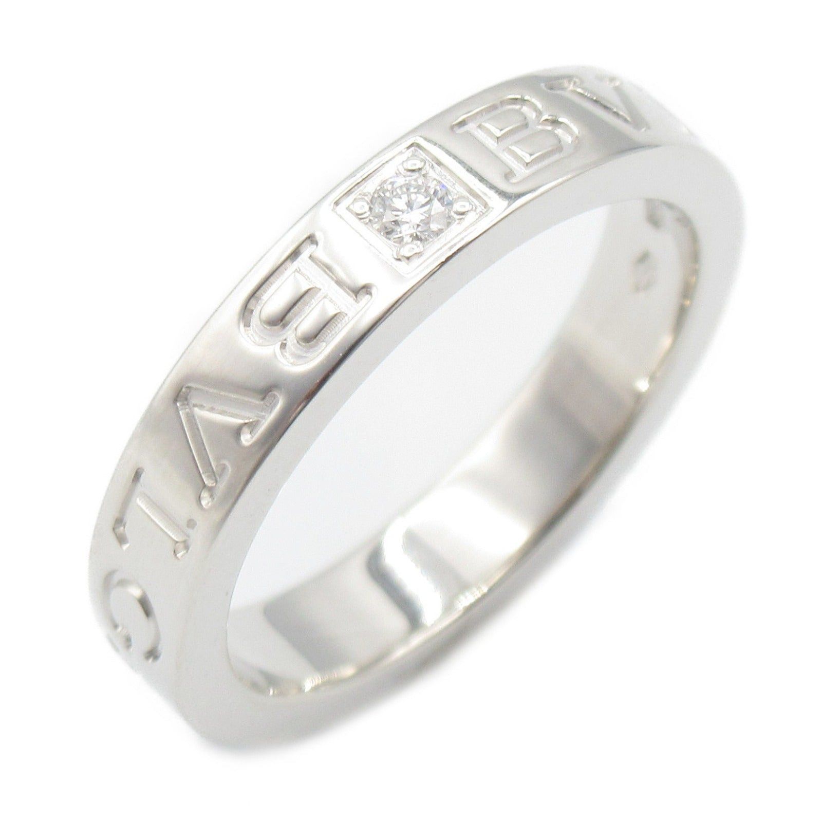 Bvlgari Bvlgari Double Logo 1P Diamond Ring K18Wg (White Gold) Clear Size ONE SIZE - 1 Thumbnail