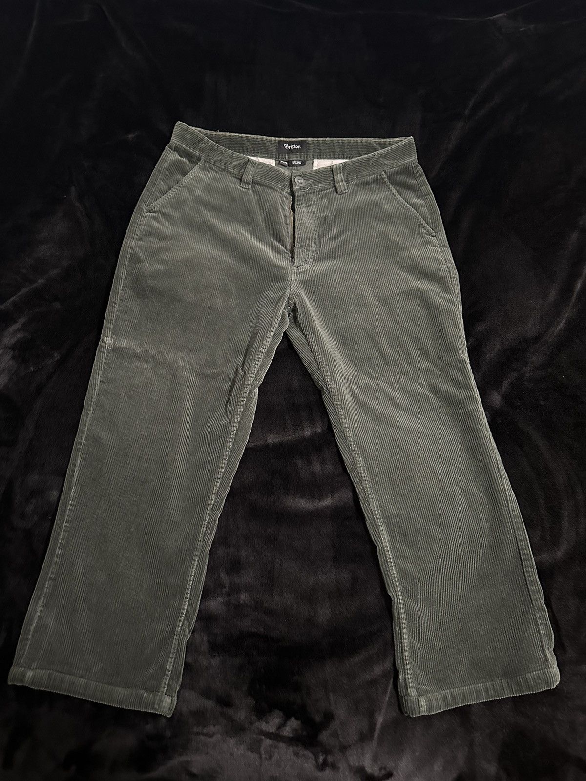Brixton × Vintage Corduroy Dark Green Pants Size US 36 / EU 52 - 3 Thumbnail
