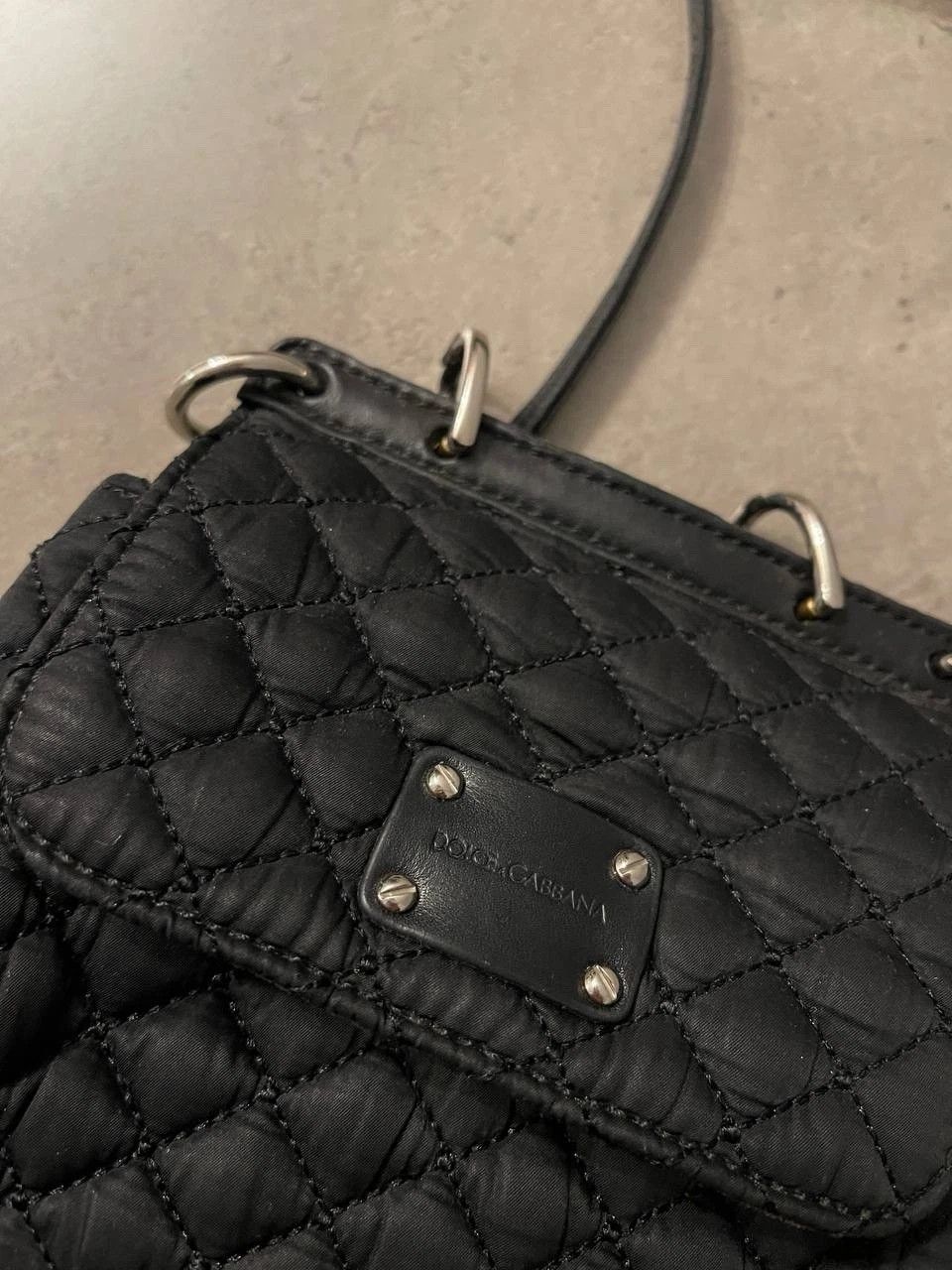 Dolce & Gabbana Vintage Dolce & Gabanna Nylon mini Bucket Bag Black Quilted Size ONE SIZE - 8 Thumbnail