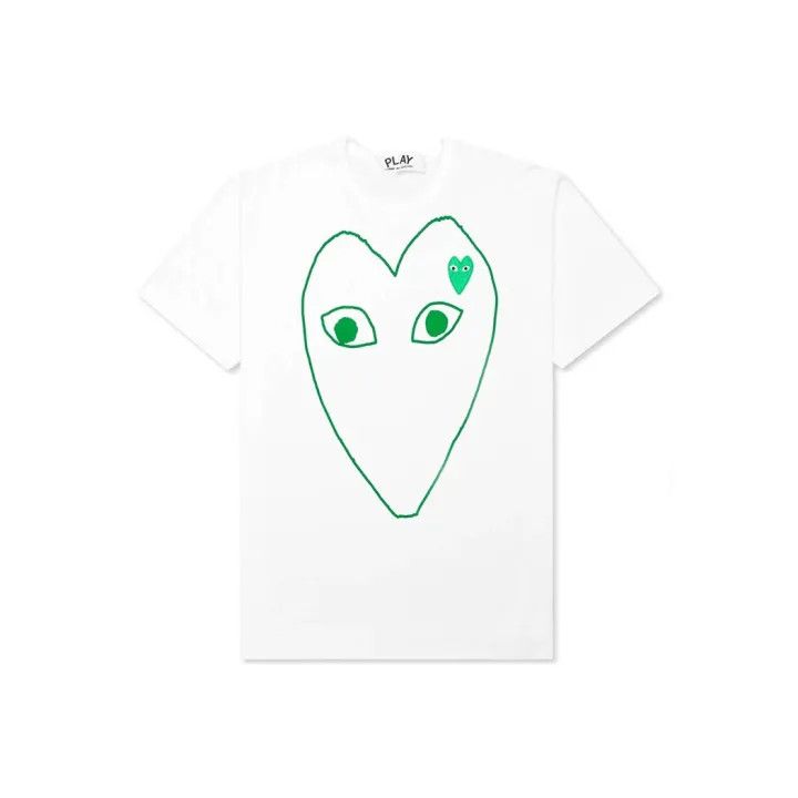 Comme des Garcons Comme des Garçons Play Green Heart Print T-Shirt 0079 Size M / US 6-8 / IT 42-44 - 1 Thumbnail