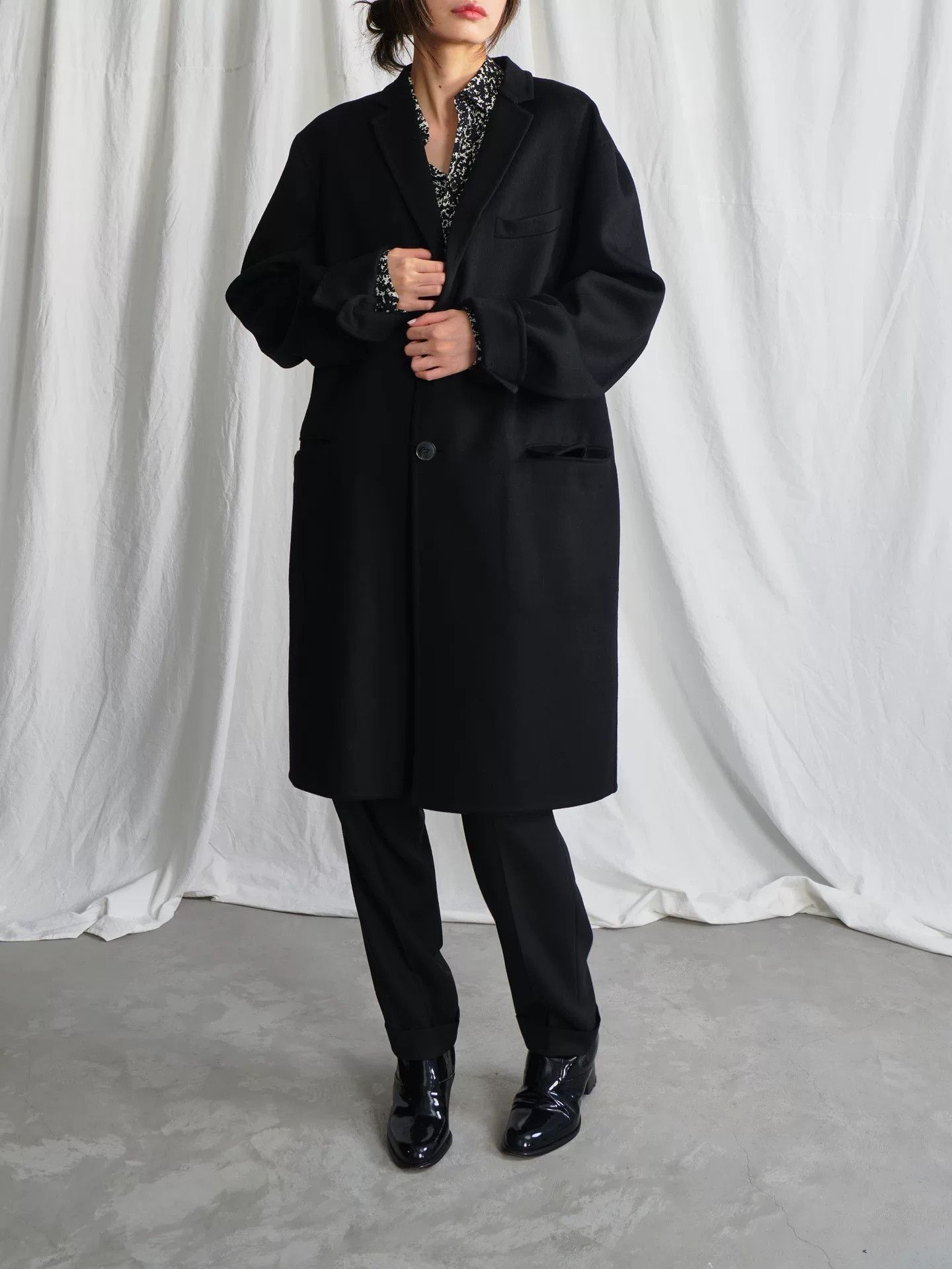 Valentino Noir Cashmere Blend Coat