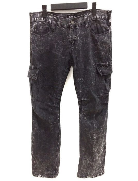 Seditionaries Japanese Brand K.U.I Acid Wash Multipocket Cargo Pant Size US 34 / EU 50 - 1 Thumbnail