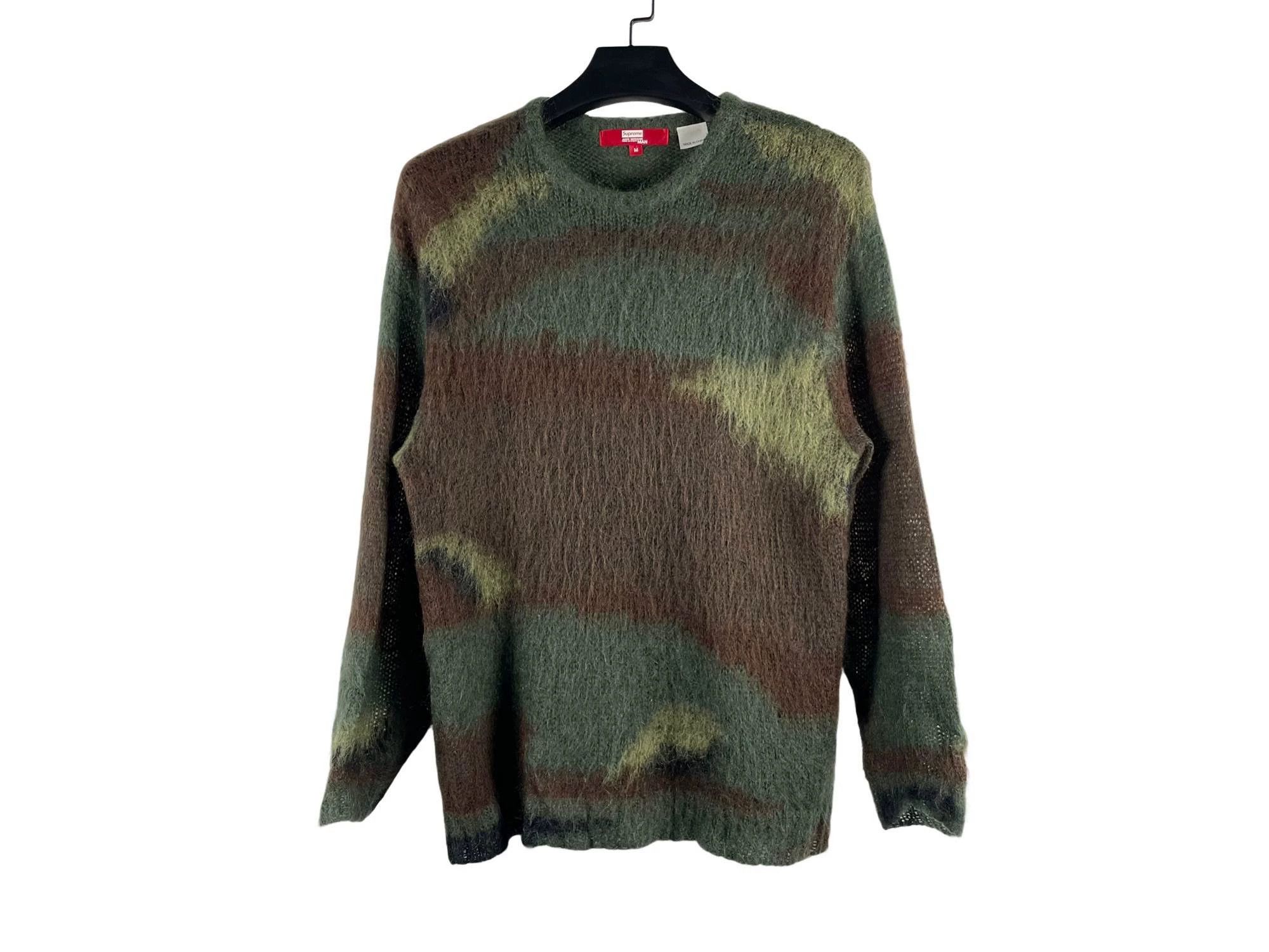 Junya Watanabe × Supreme Brushed camouflage mohair sweater | Grailed