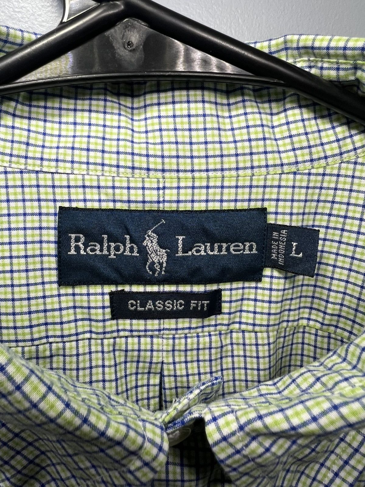 Polo Ralph Lauren Ralph Lauren Polo Men's Size L Green And Blue Grid S/S Size US L / EU 52-54 / 3 - 3 Thumbnail