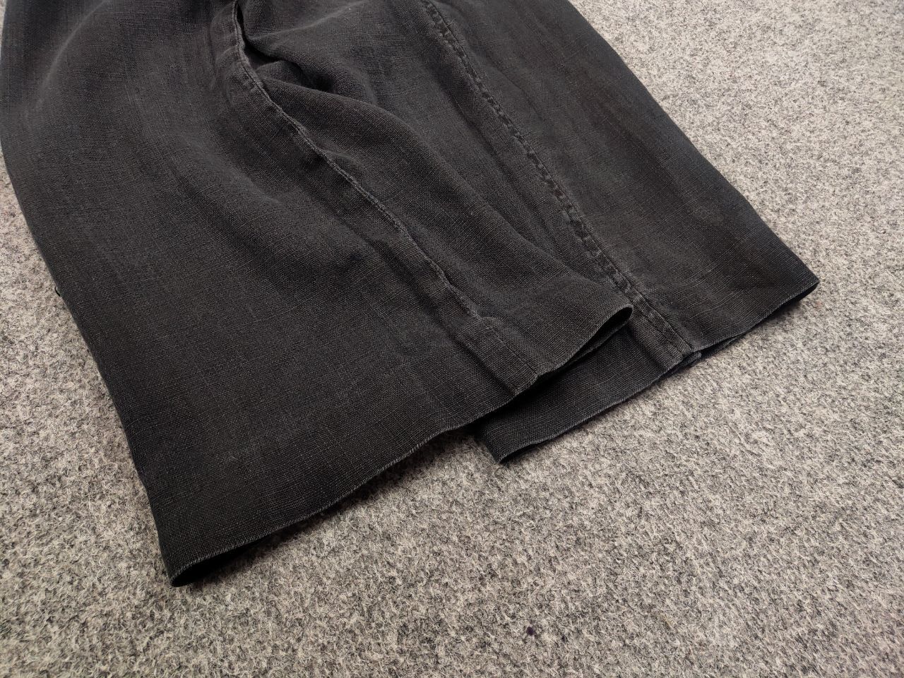 Dolce & Gabbana Vintage Dolce & Gabbana Linen Black Faded Trouser Pants Size 29" - 12 Thumbnail