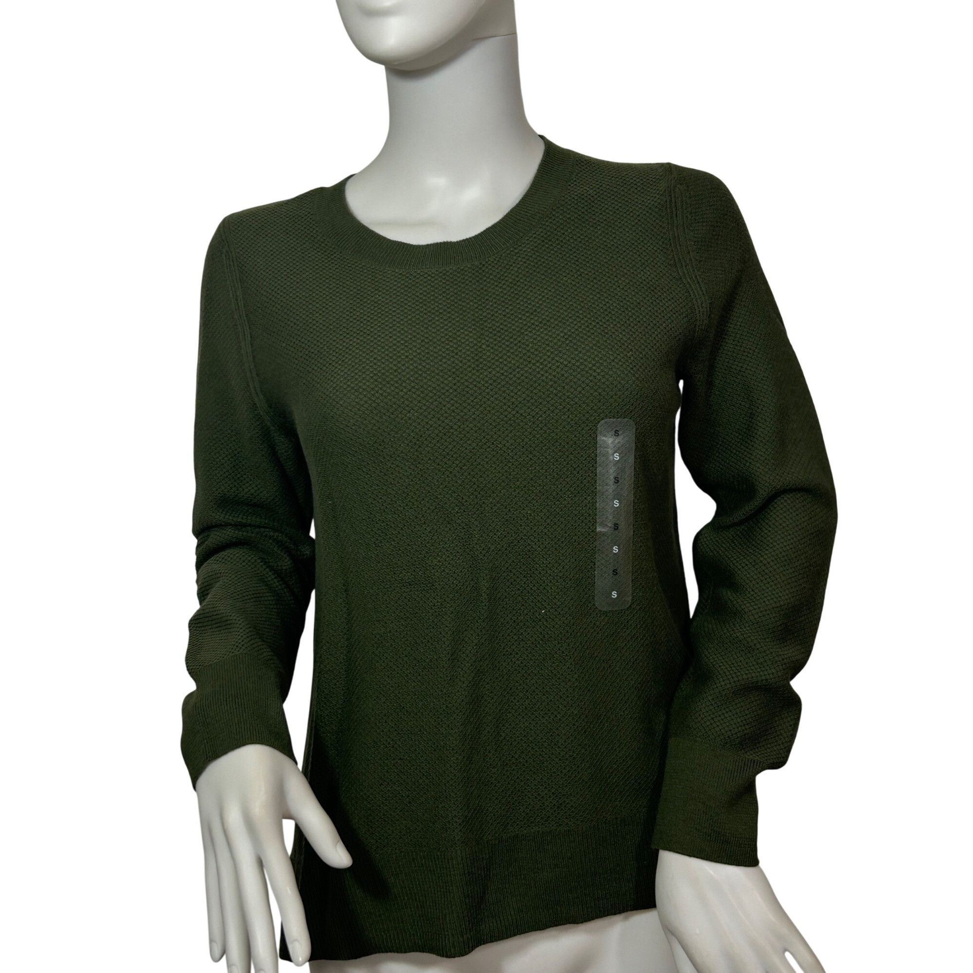Gap GAP Women’s Sweater S Green Crewneck Pullover Long Sleeve Ri Size S / US 4 / IT 40 - 1 Thumbnail
