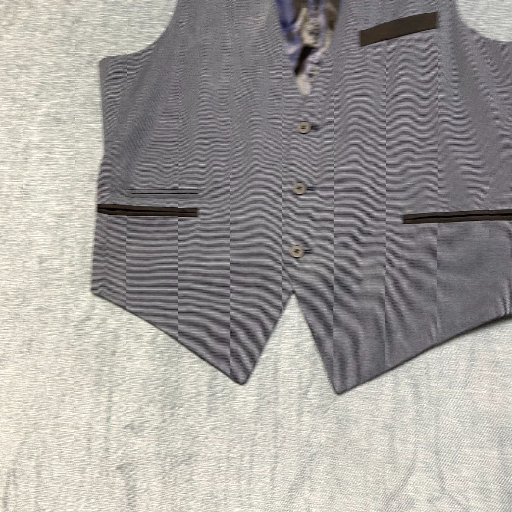 Vintage VINTAGE Public Notices Vest Mens Large Blue Micro Dots Lined Formal Single Breasted Size US L / EU 52-54 / 3 - 3 Thumbnail