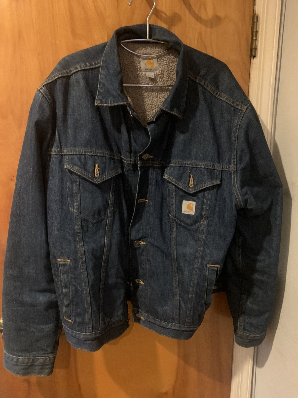 Carhartt Carhartt Wool-Lined Denim Jacket Size US L / EU 52-54 / 3 - 1 Thumbnail
