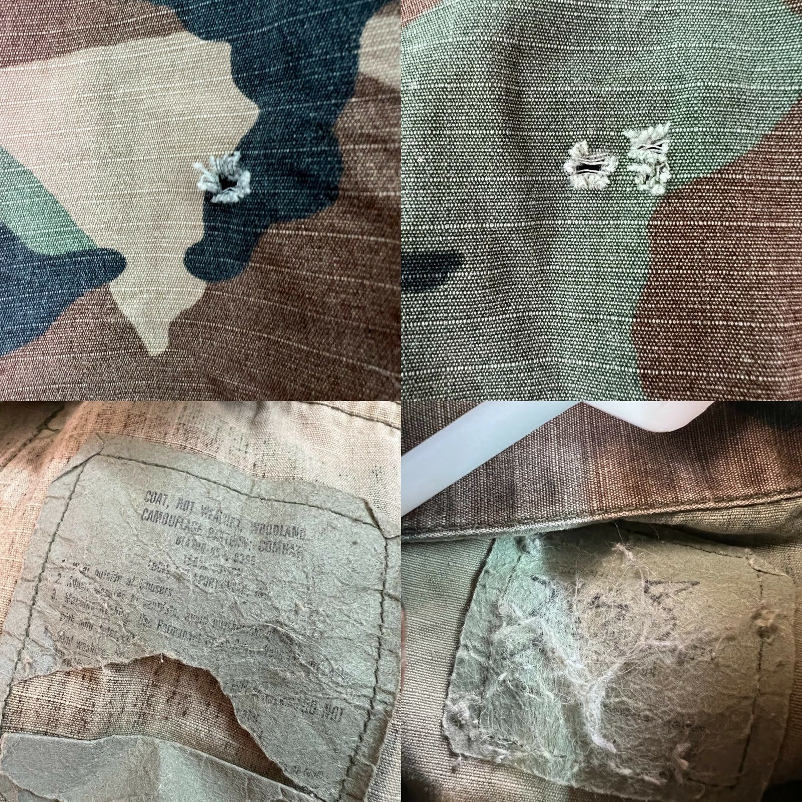 Vintage Vintage Military Jacket Men Large Camouflage Long Sleeves Pockets Cotton Blend Army Style Size US L / EU 52-54 / 3 - 8 Thumbnail