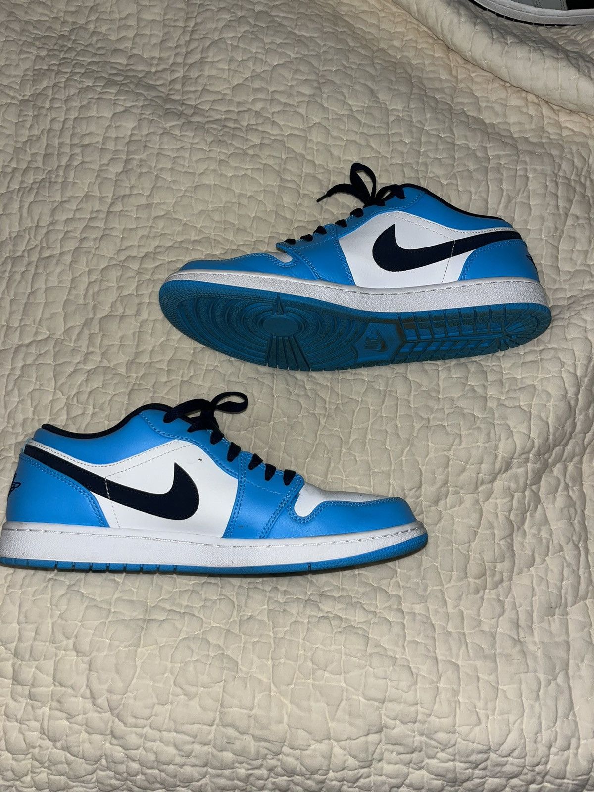 image of Size 11 - Jordan 1 Low Unc 2021 Black/university Blue/white Shoes, Men's