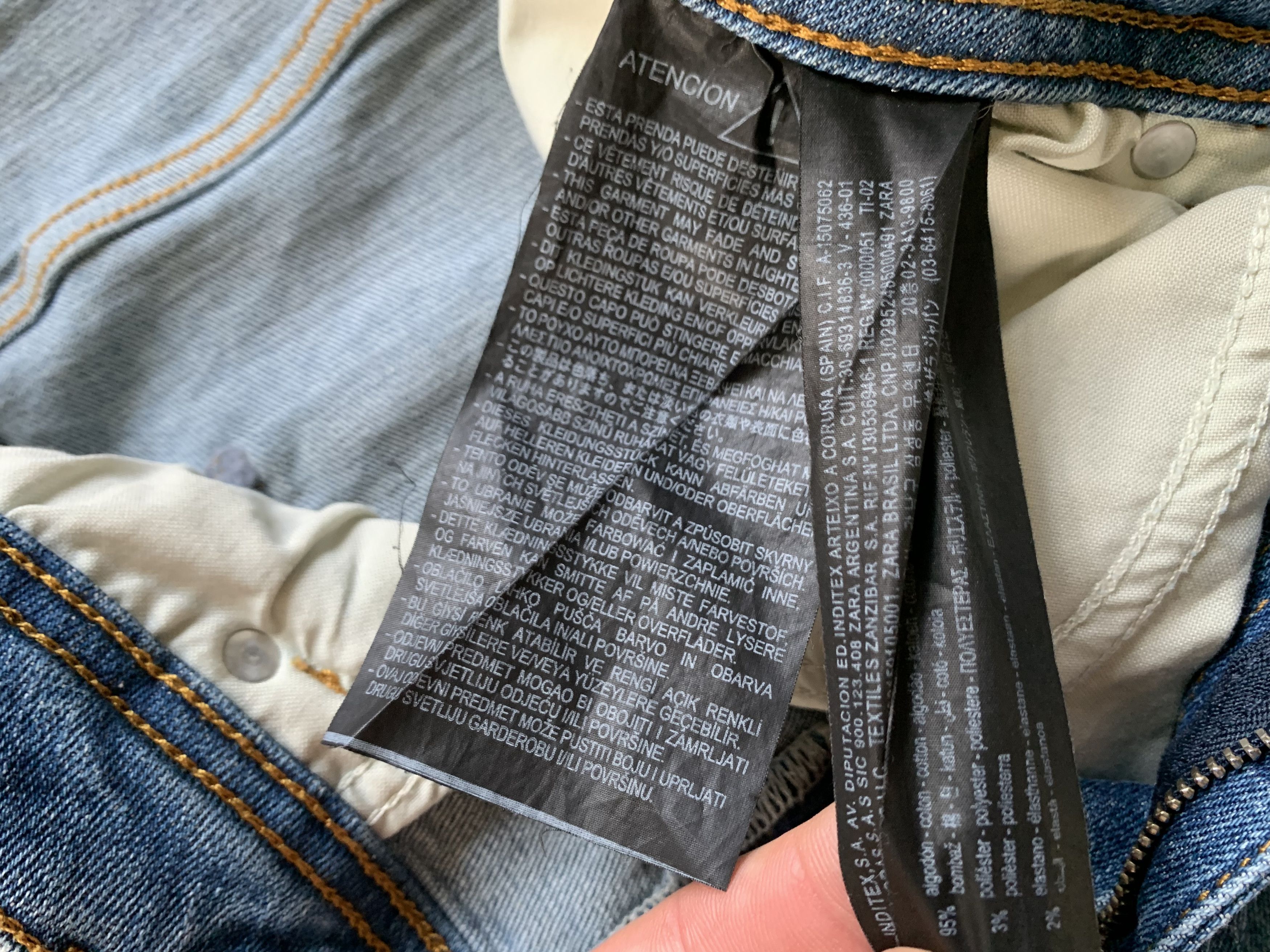 Zara Zara Man Distressed Blue Denim Jeans Size US 31 - 10 Thumbnail