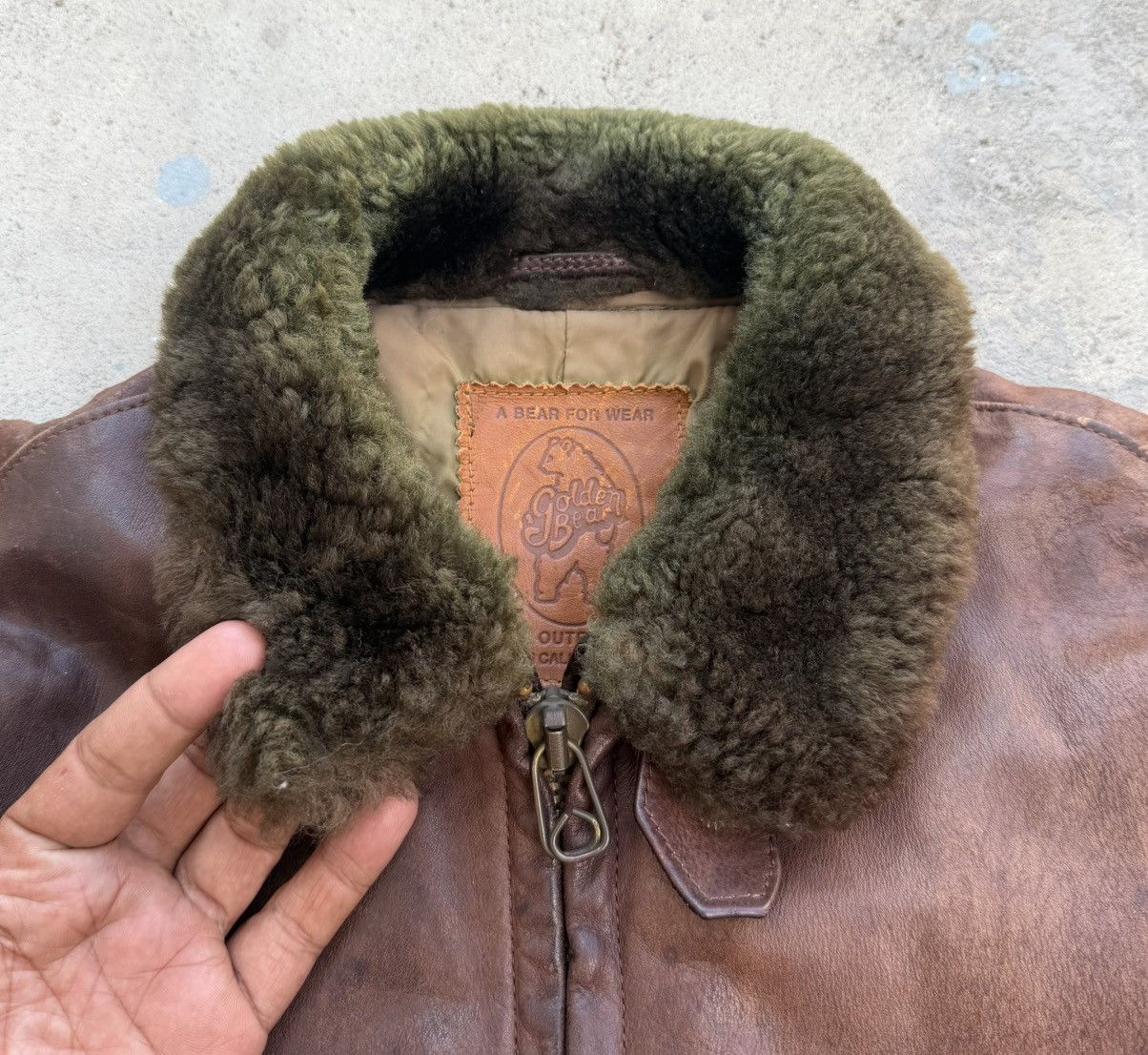 Golden Bear Vintage 70s Golden Bear Leather Flight Jacket Size US M / EU 48-50 / 2 - 15 Thumbnail