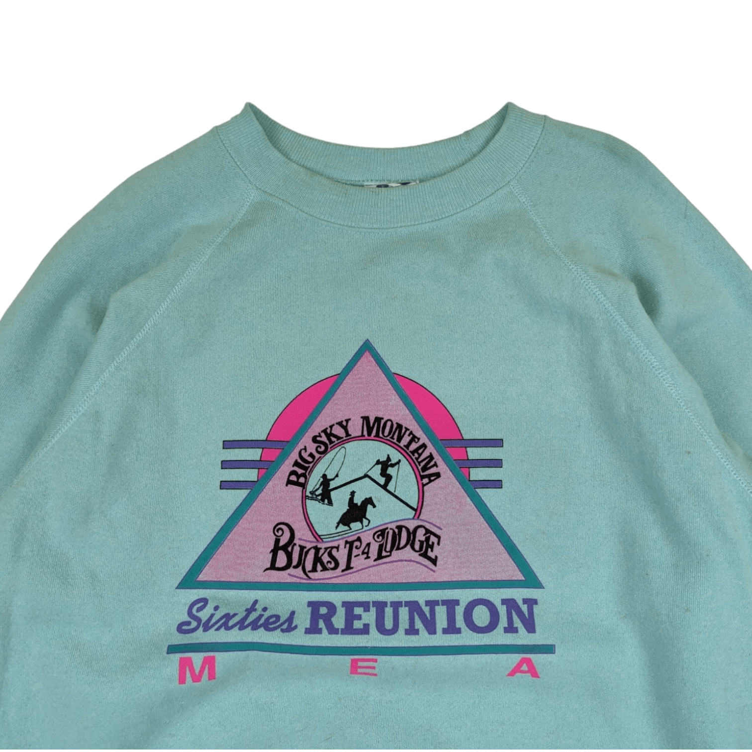 Hanes Vintage 80's Hanes BIG SKY Montana Rocky Mountain Sweatshirt Size US XL / EU 56 / 4 - 4 Thumbnail