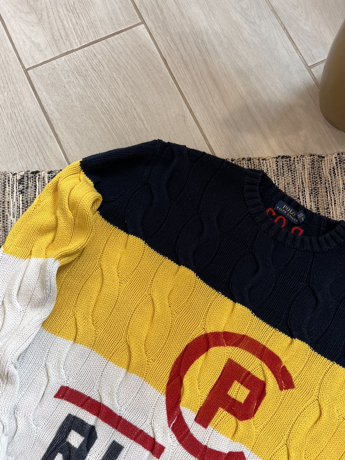 Polo Ralph Lauren × Vintage Polo Ralph Lauren Knit Cable Sweater RL-93 Size S / US 4 / IT 40 - 3 Thumbnail