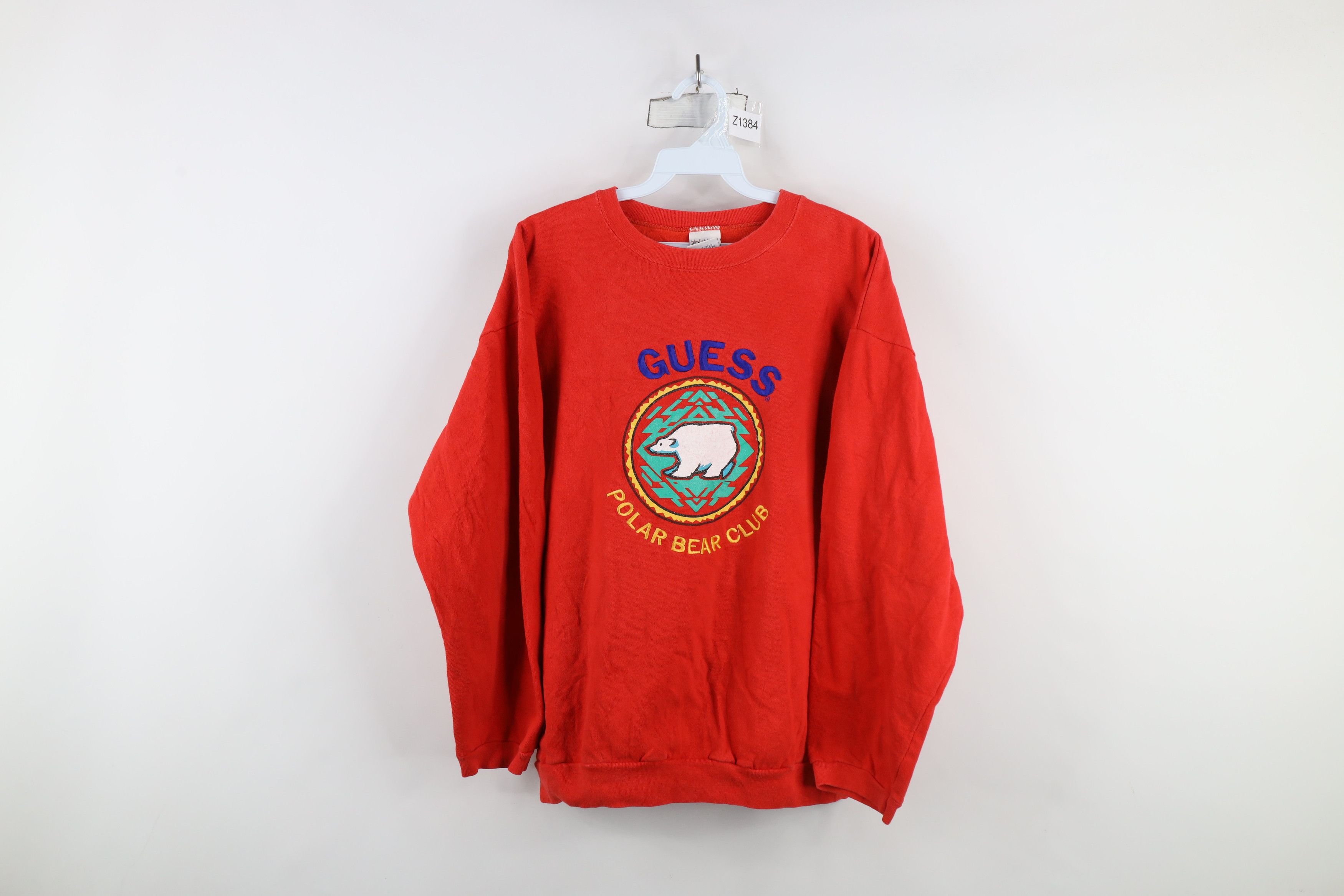Guess × Vintage Vintage 90s Guess Polar Bear Club Crewneck Sweatshirt USA Size US XXL / EU 58 / 5 - 1 Thumbnail