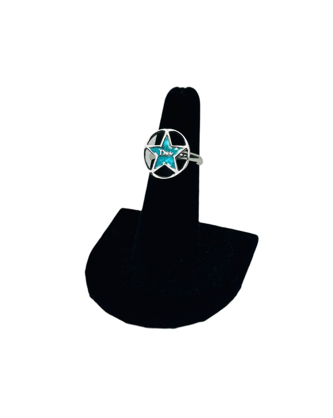 Dior Dior Blue Star Logo Ring One Size Size ONE SIZE - 2 Thumbnail