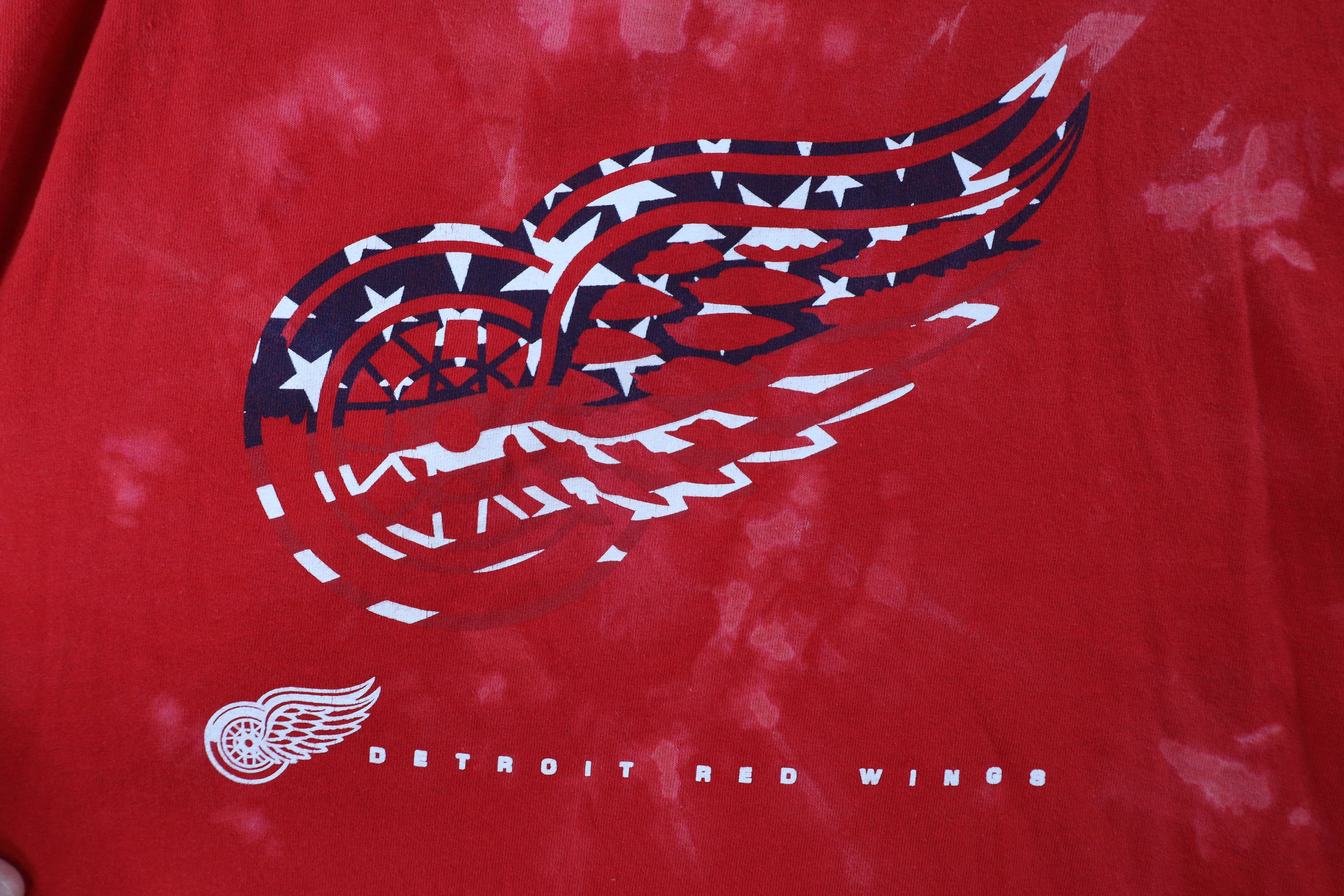 Vintage Vintage NHL Acid Wash Detroit Red Wings Hockey T-Shirt Red Size US XXL / EU 58 / 5 - 4 Thumbnail