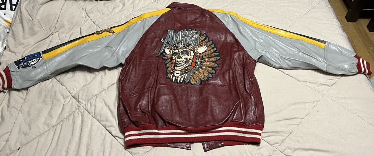 Avirex Avirex leather jacket burgundy good condition xl Size US XL / EU 56 / 4 - 6 Thumbnail