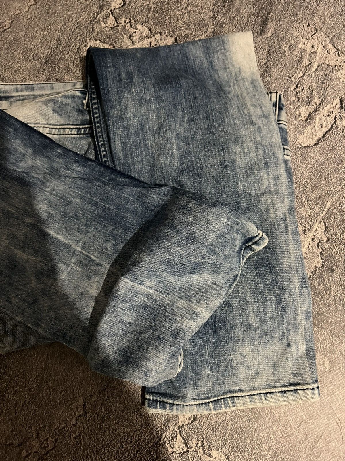 Japanese Brand Heavy Washed Archive Slim Jeans — Tokyo Vibe Faded 2000s Size US 31 - 7 Thumbnail