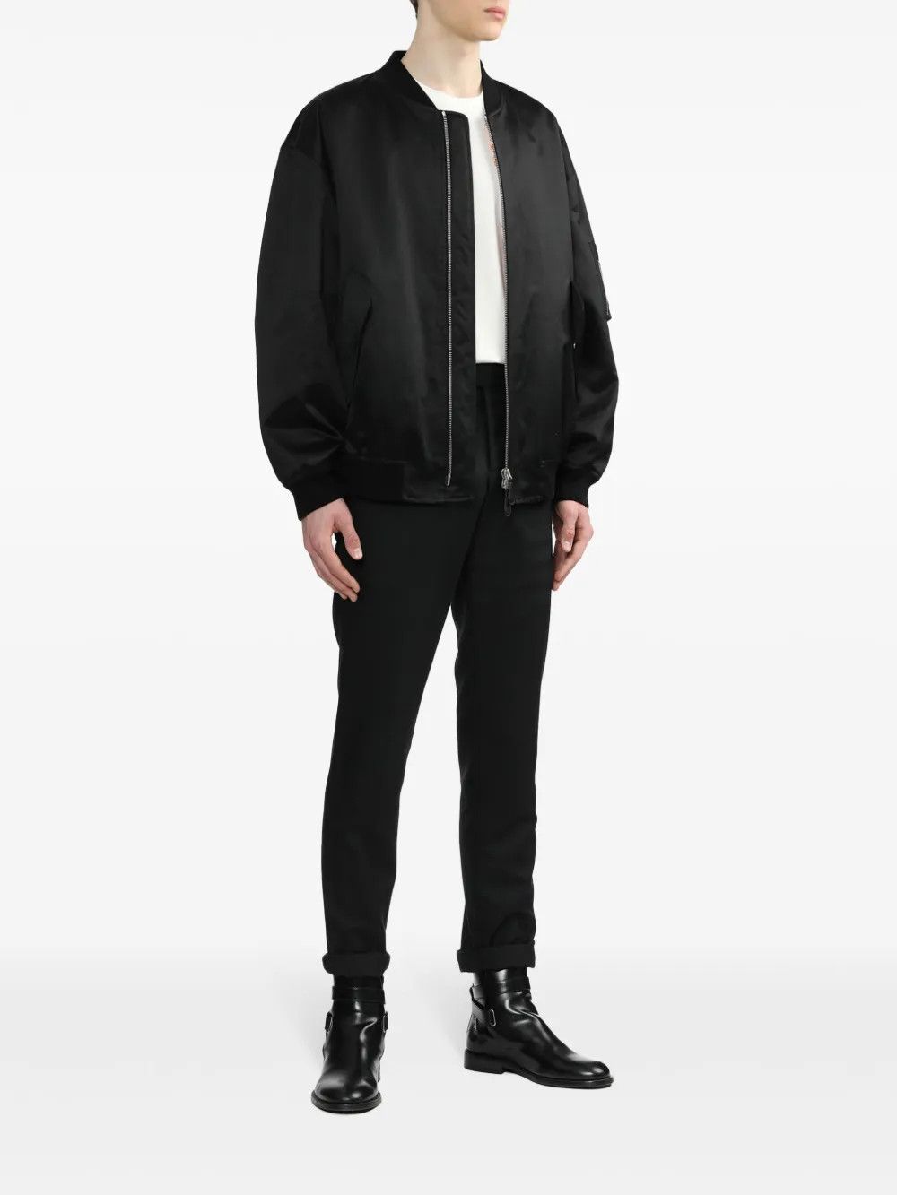 Jil Sander o1y0626 Bomber Jacket in Black Size US M / EU 48-50 / 2 - 4 Thumbnail