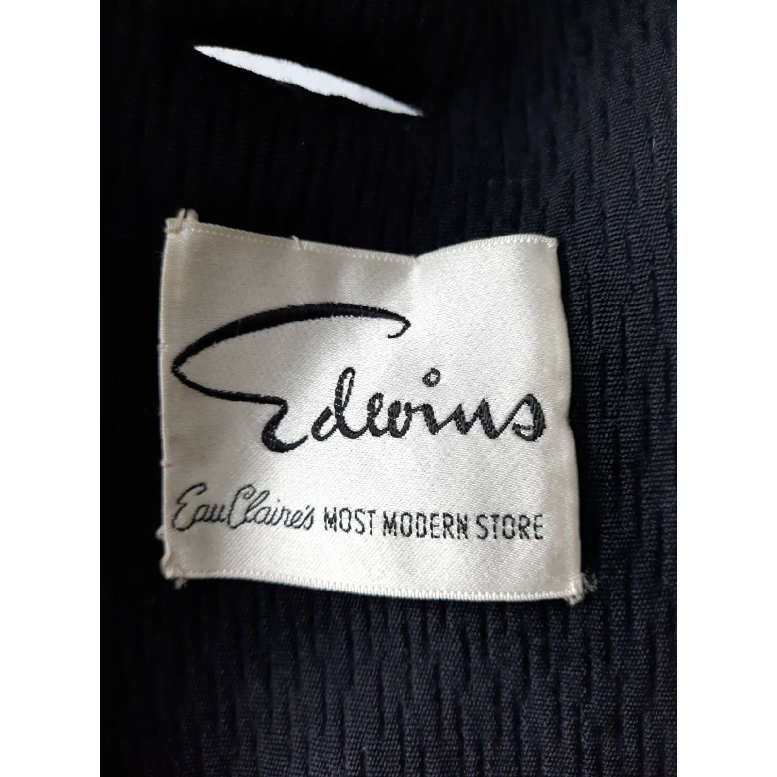 Doublet VINTAGE Edevins Women's Pea Coat Long Wool Black Double Breasted 60s 70s Coat Menswomen Size L / US 10 / IT 46 - 4 Thumbnail