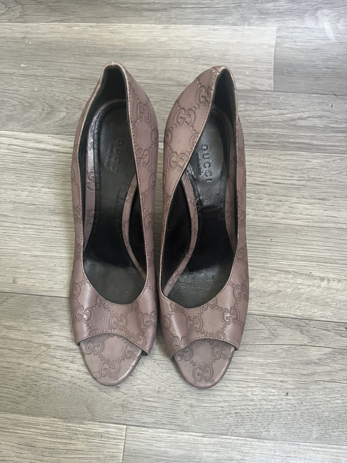 Gucci Gucci gg monogram open toe heel sz 38 Size US 8 / IT 38 - 2 Thumbnail
