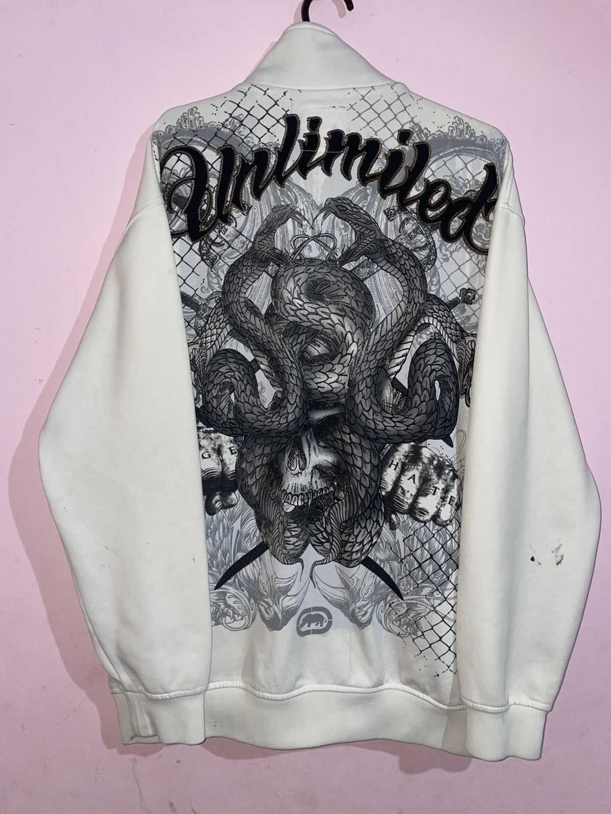 Vintage Rare Unlimited Y2K Zip Up hoodie Size US L / EU 52-54 / 3 - 3 Thumbnail