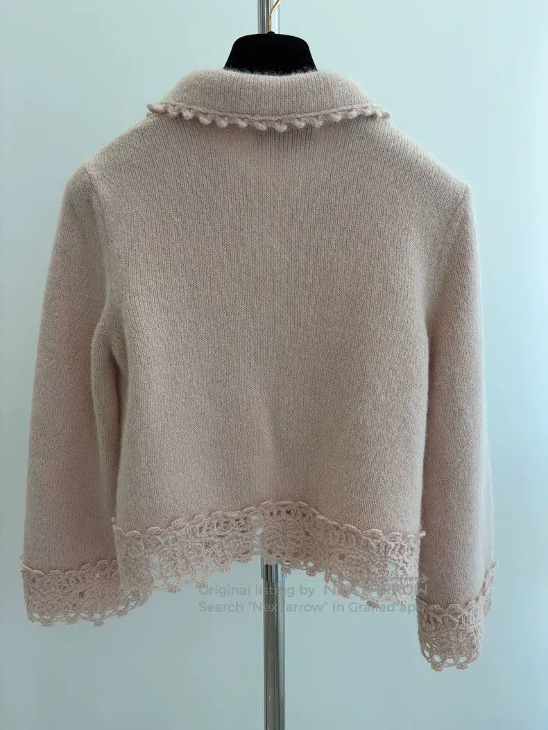Chanel Chanel Pink lace cardigan coat Size XS / US 0-2 / IT 36-38 - 2 Thumbnail