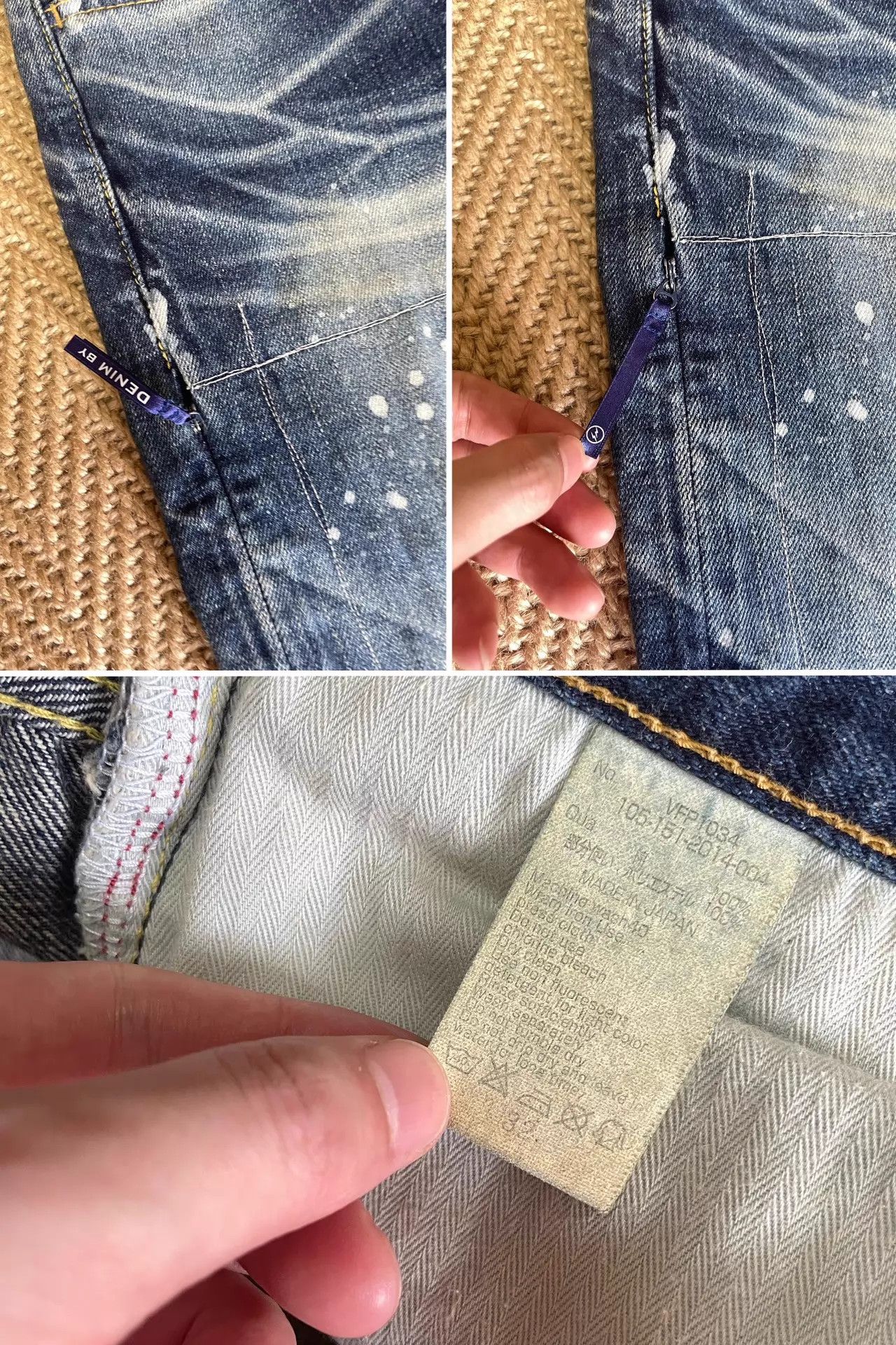 Vanquish VANQUISH & FRAGMENT Lightning Ink Splatter Jeans W32 L-4cm Size US 32 / EU 48 - 8 Thumbnail