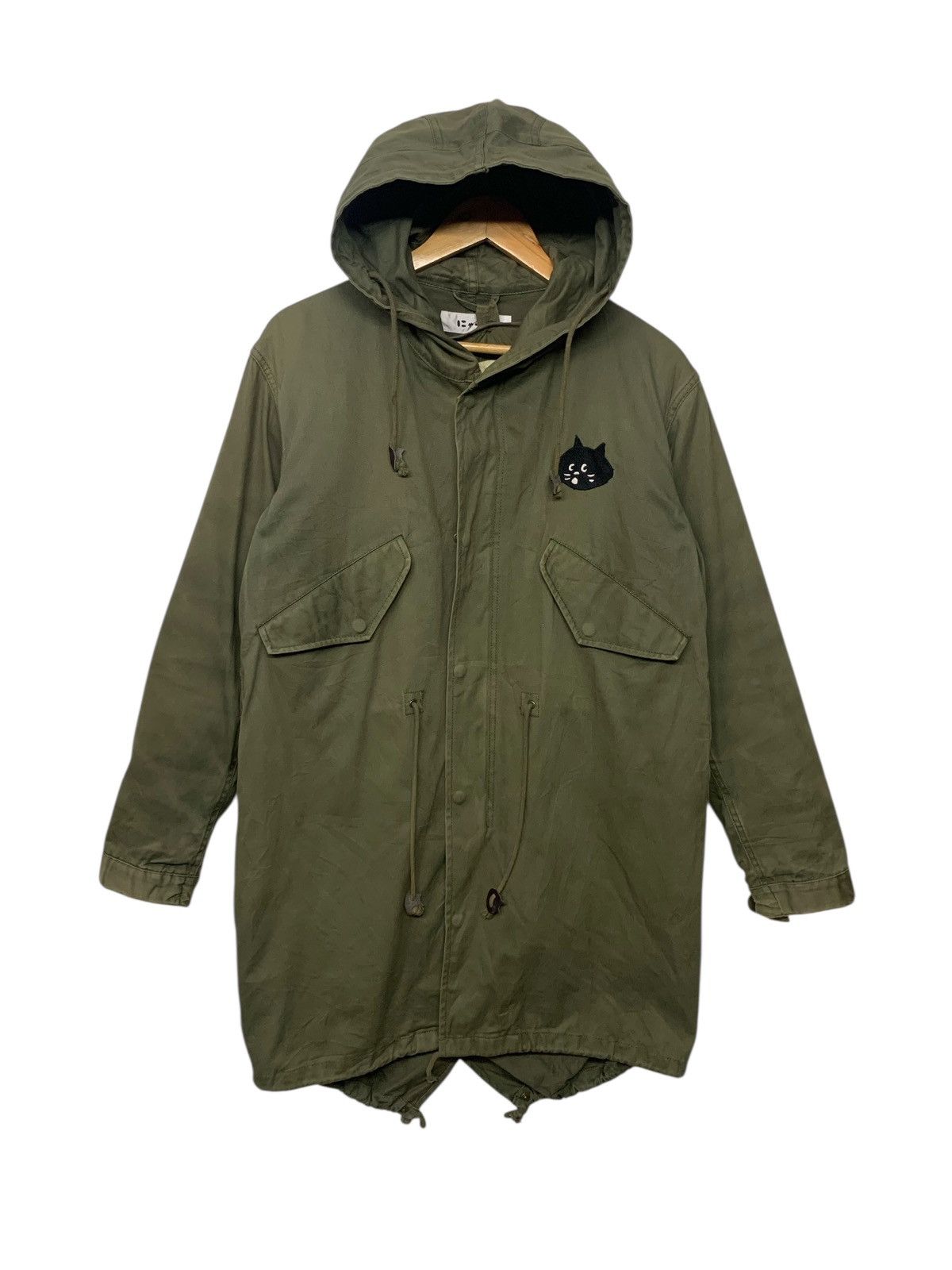 Issey Miyake Rare Ne-Net Issey Miyake Parka Green Army Zipper Down Hoodie Size US M / EU 48-50 / 2 - 1 Thumbnail
