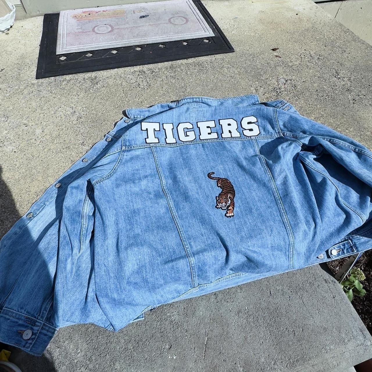 Custom Denim Detroit Tigers Jacket