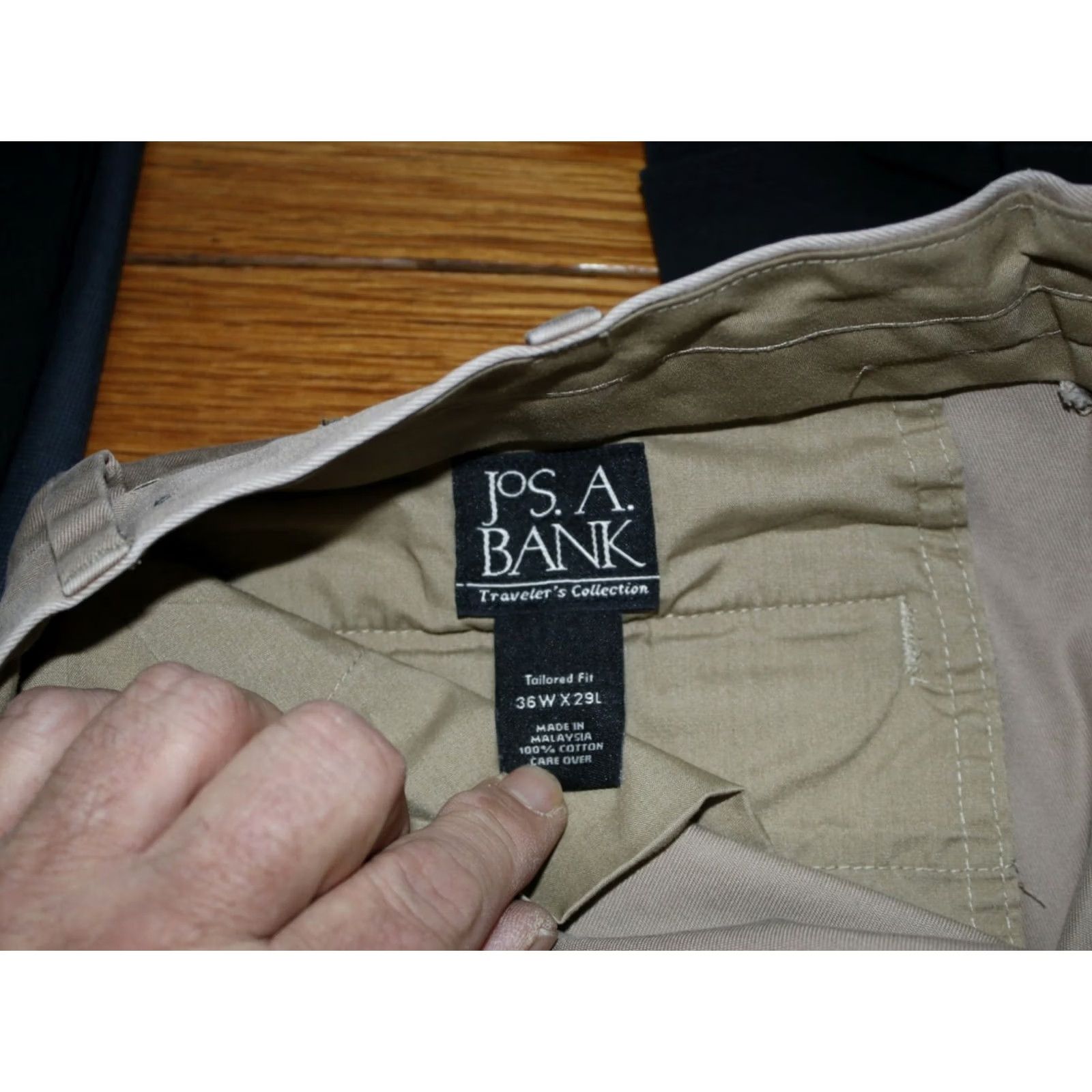 Jos. A. Bank Jos. A. Bank Mens TravelersTailored Fit Chino Pant Size 34X26 Beige Regular Slim? (Unavailable) Size US 36 / EU 52 - 7 Thumbnail