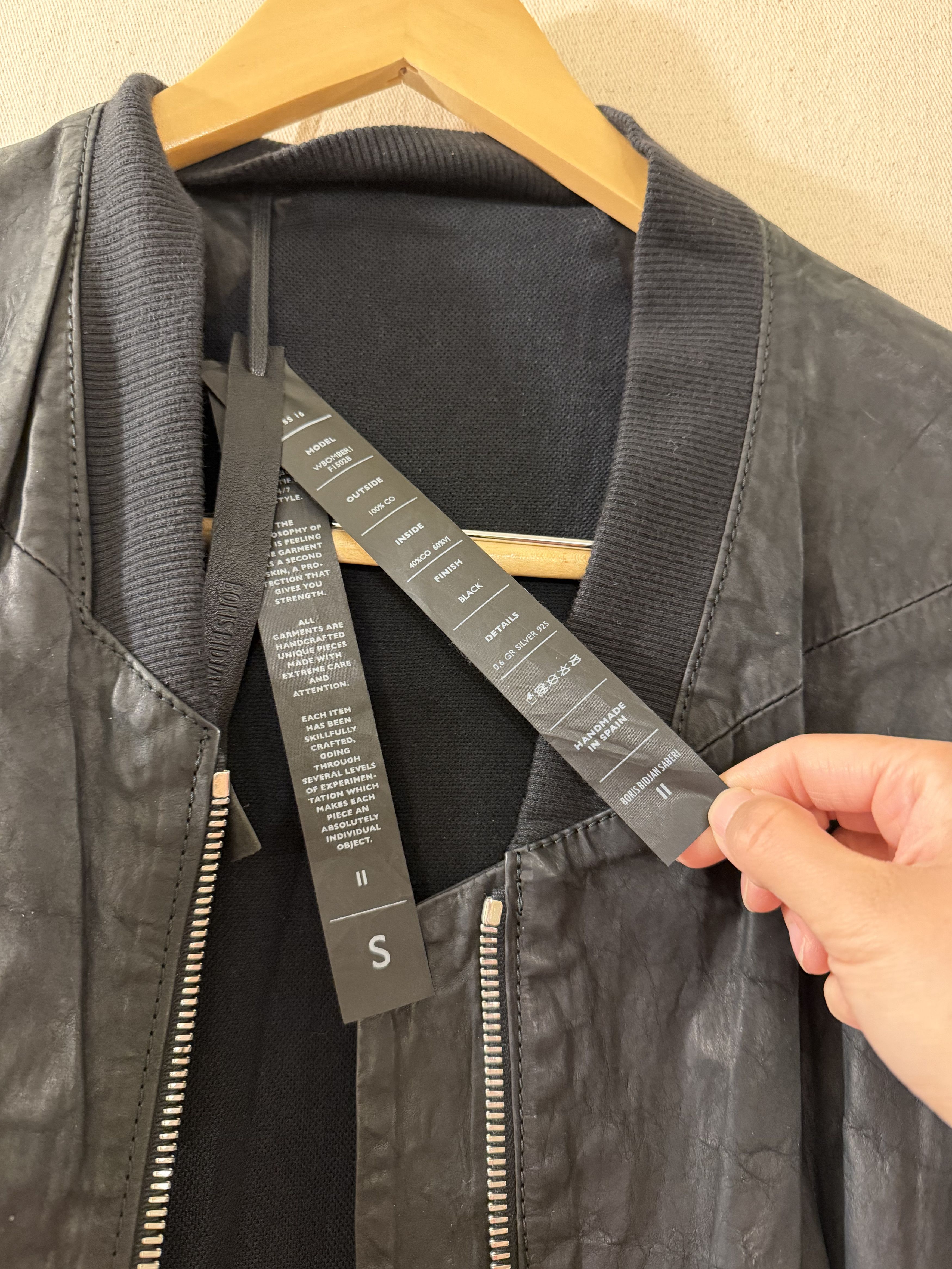 Boris Bidjan Saberi Boris Bidjan Saberi Special Order Leather Jacket Size S Size S / US 4 / IT 40 - 3 Thumbnail