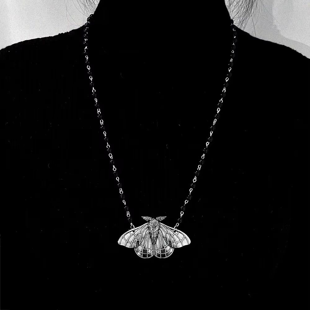 Jewelry Rosary Vintage Moth Charm Long Necklace Size ONE SIZE - 2 Thumbnail