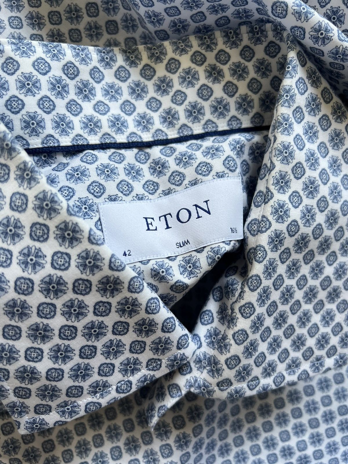 Eton Eton Long Sleeve Button Up Shirt Slim Fit Printed Size 42 Size US L / EU 52-54 / 3 - 4 Thumbnail