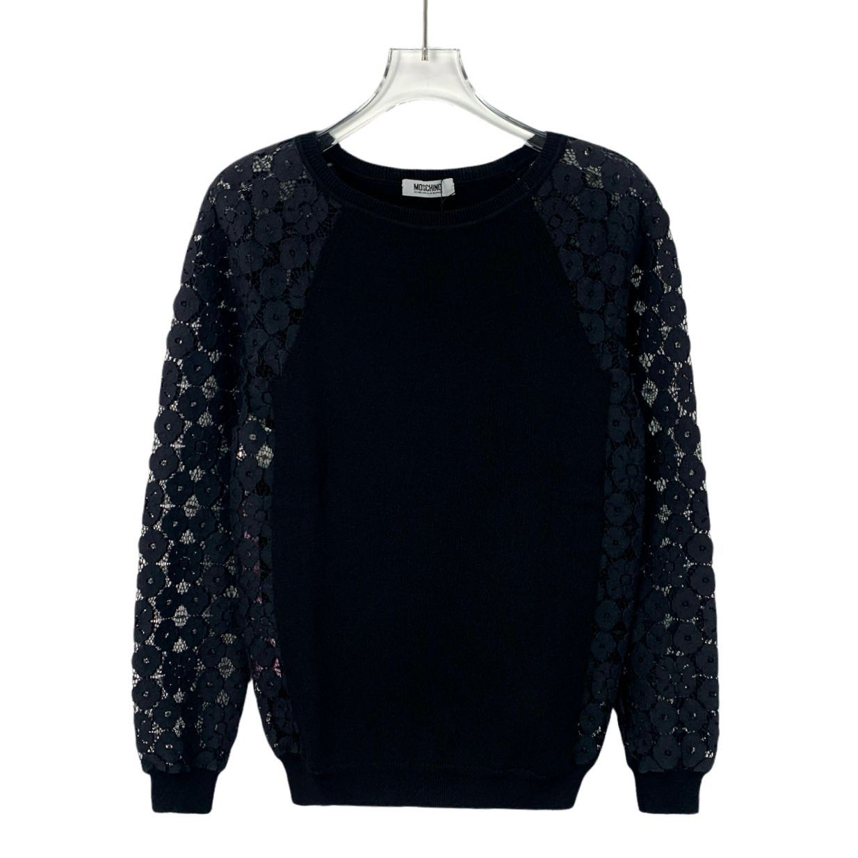 Moschino Cheap & Chic Black Floral Embroidered Long-Sleeve K