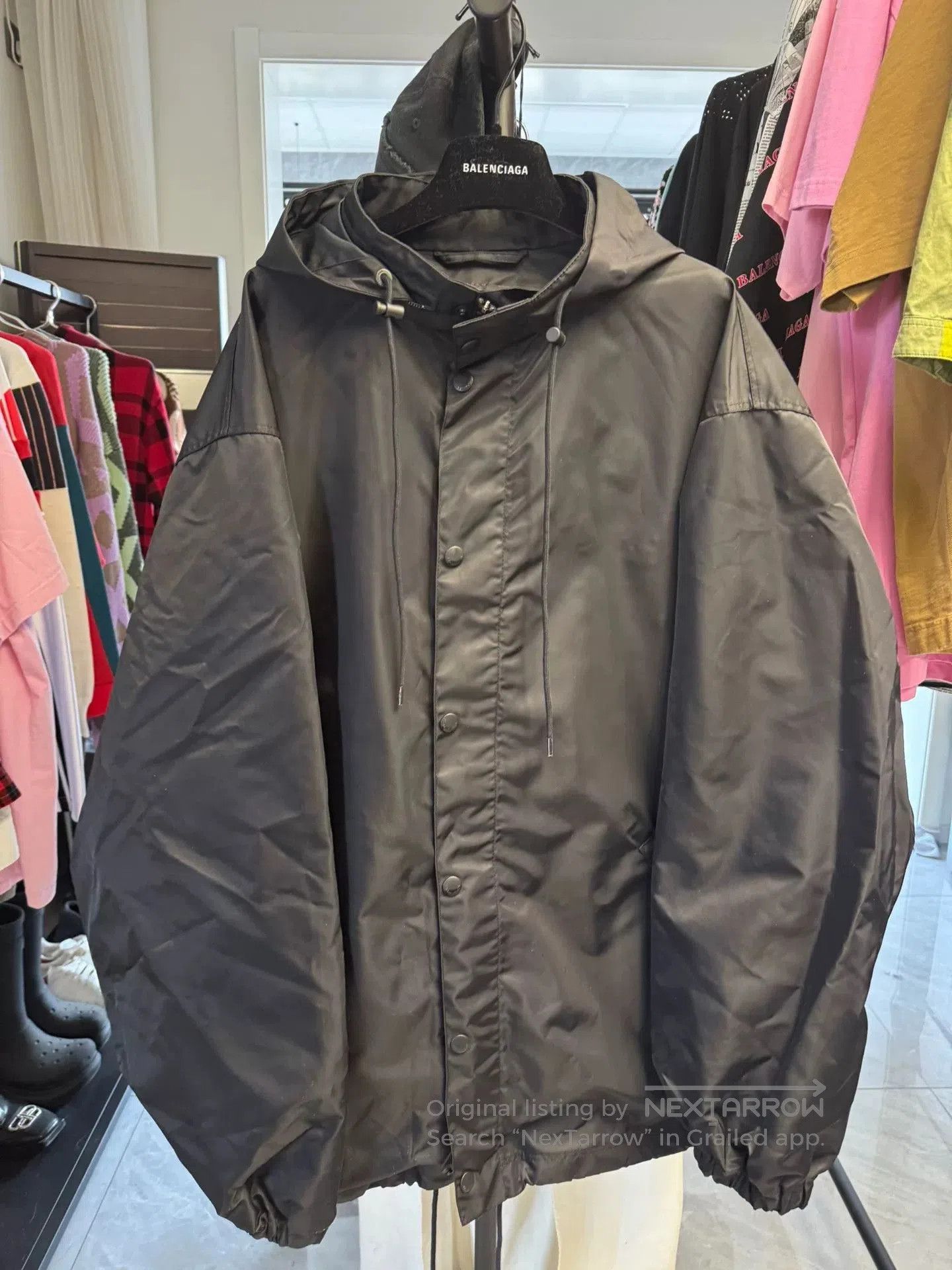 Balenciaga balenciaga ss23 logo hooded jacket. Size US XXS / EU 40 - 2 Thumbnail